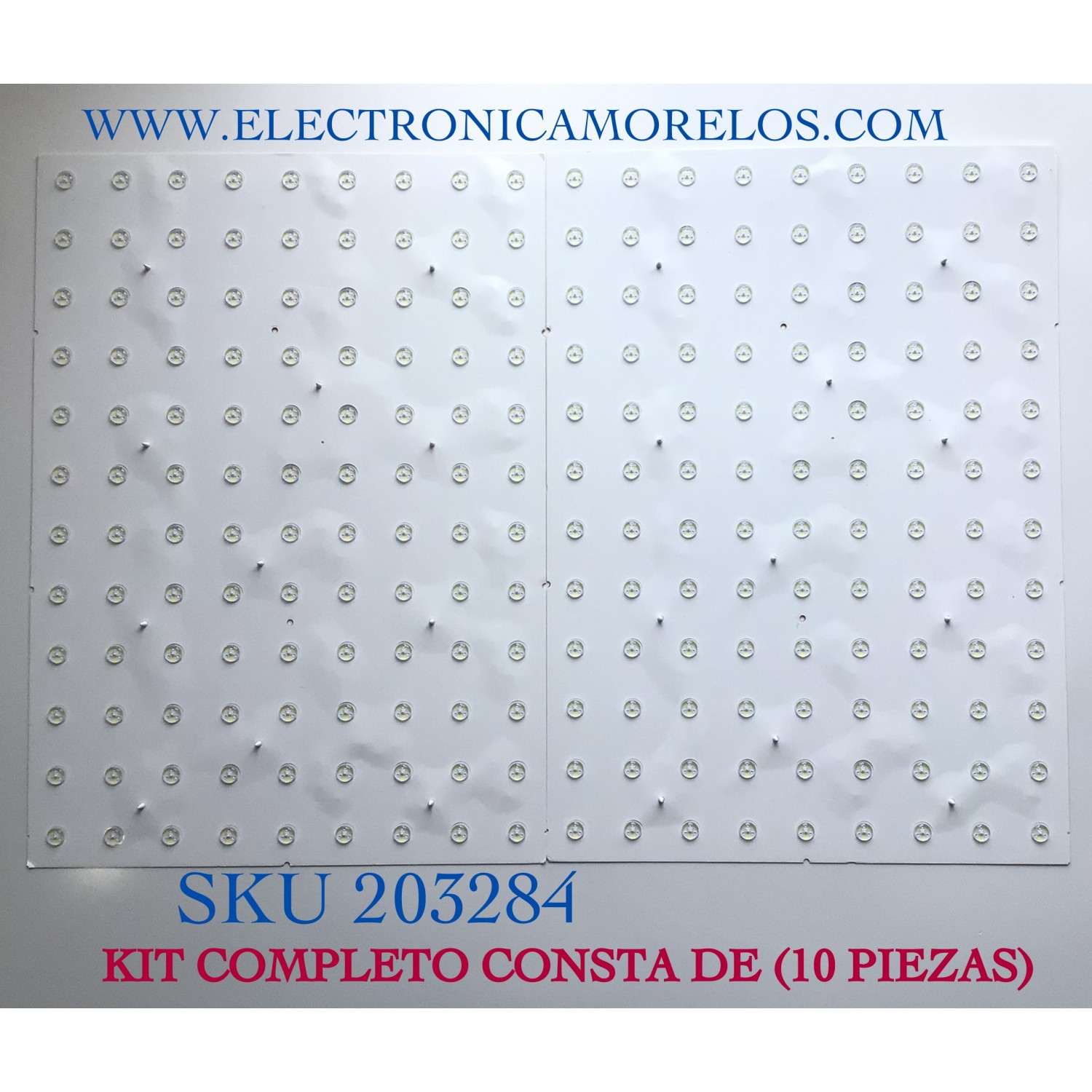 KIT DE LED'S PARA TV SAMSUNG (10 PIEZAS) / NUMERO DE PARTE BN96-50728A / 50728A / BN41-02771A / 20Y_Q90T_85 / TO58P-257A / PANEL CY-TT075FLAV5H / MODELOS QN75Q90TAFXZA / QN75Q90TAFXZA AB02