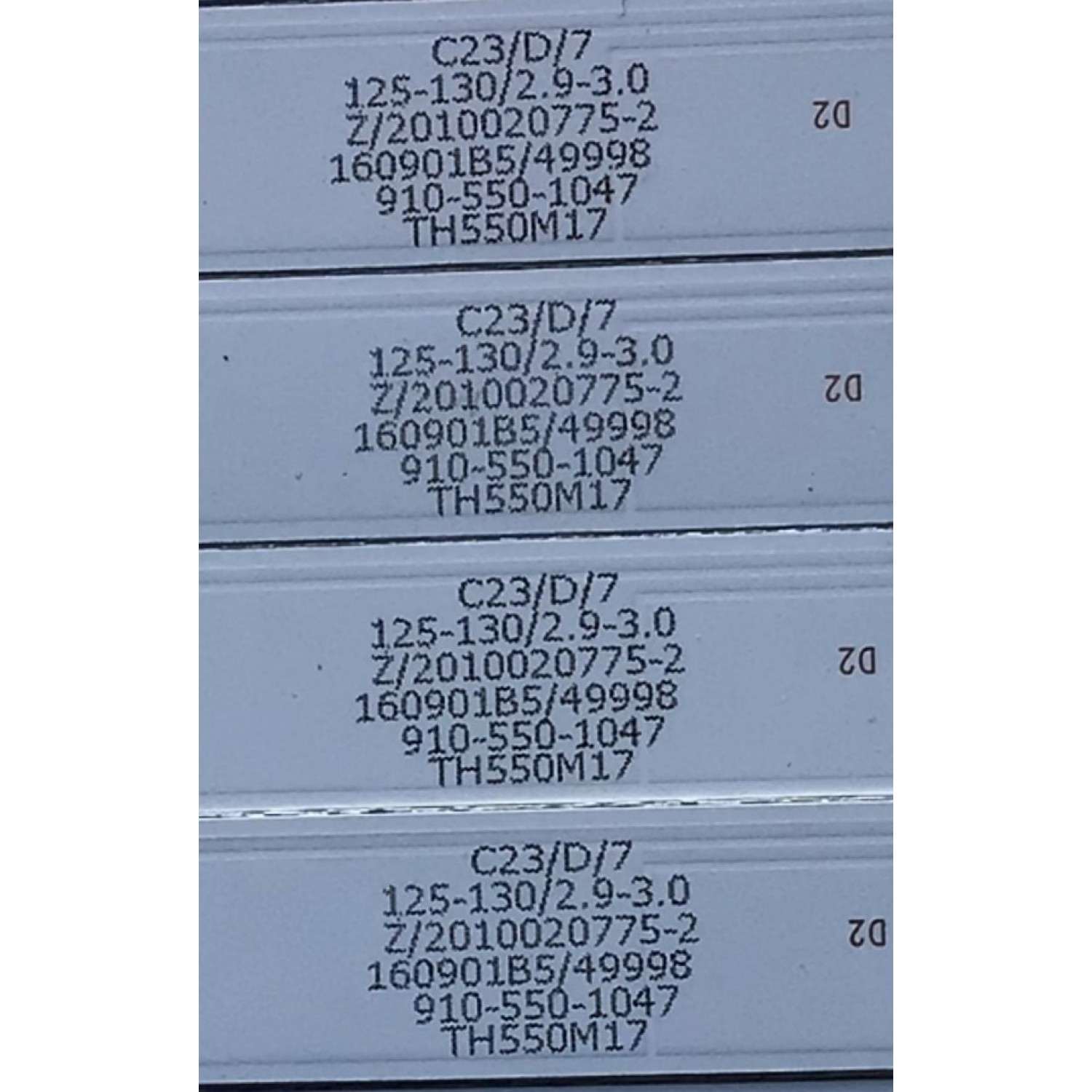 KIT DE LED'S PARA TV WESTINGHOUSE (12 PIEZAS) / NUMERO DE PARTE 303TH550067 / TFMT55D07-ZC21AG-02 / TH550M17 / 910-550-1047 / PANEL T550-DXA-DLED / MODELO WD55FB1530 - Imagen 2