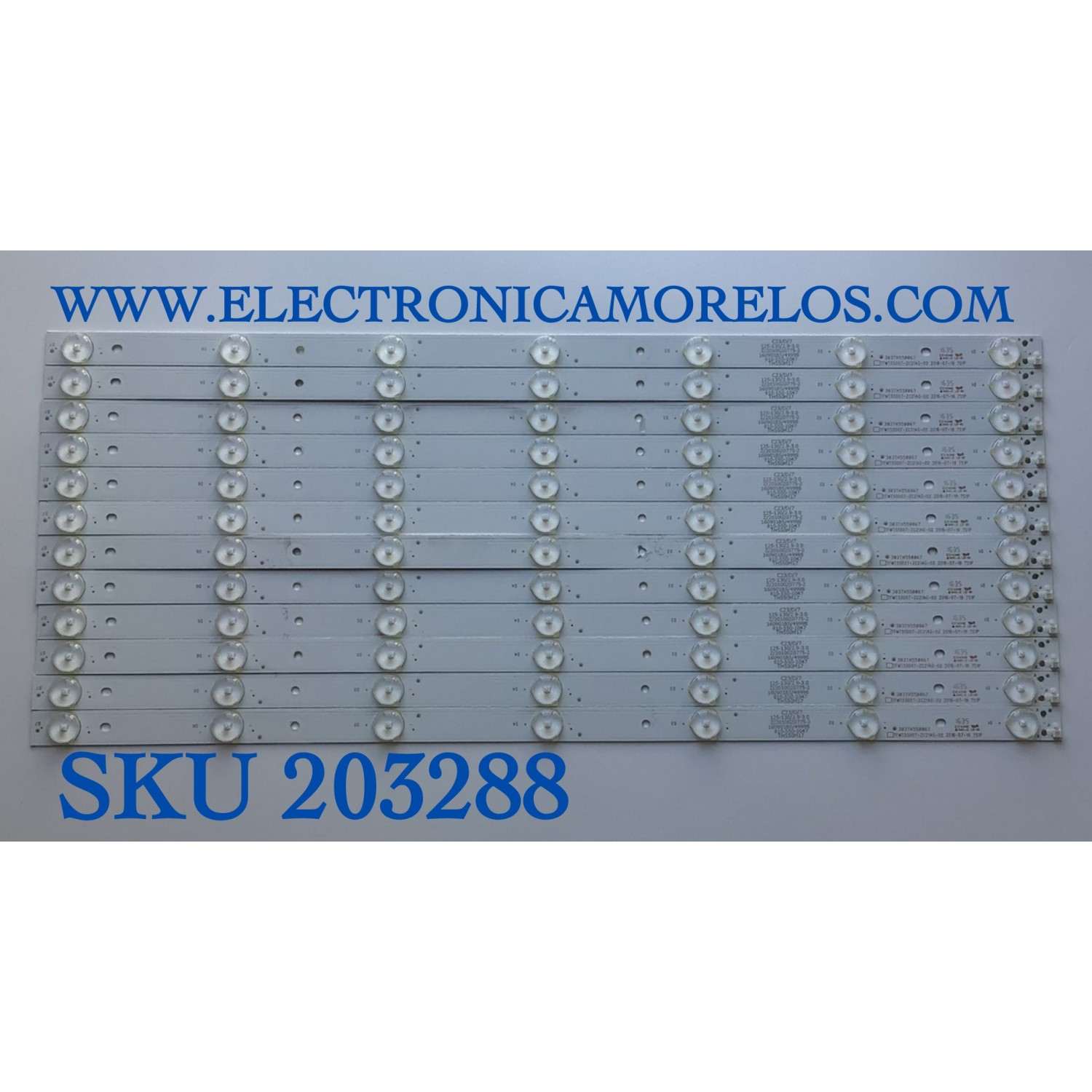 KIT DE LED'S PARA TV WESTINGHOUSE (12 PIEZAS) / NUMERO DE PARTE 303TH550067 / TFMT55D07-ZC21AG-02 / TH550M17 / 910-550-1047 / PANEL T550-DXA-DLED / MODELO WD55FB1530