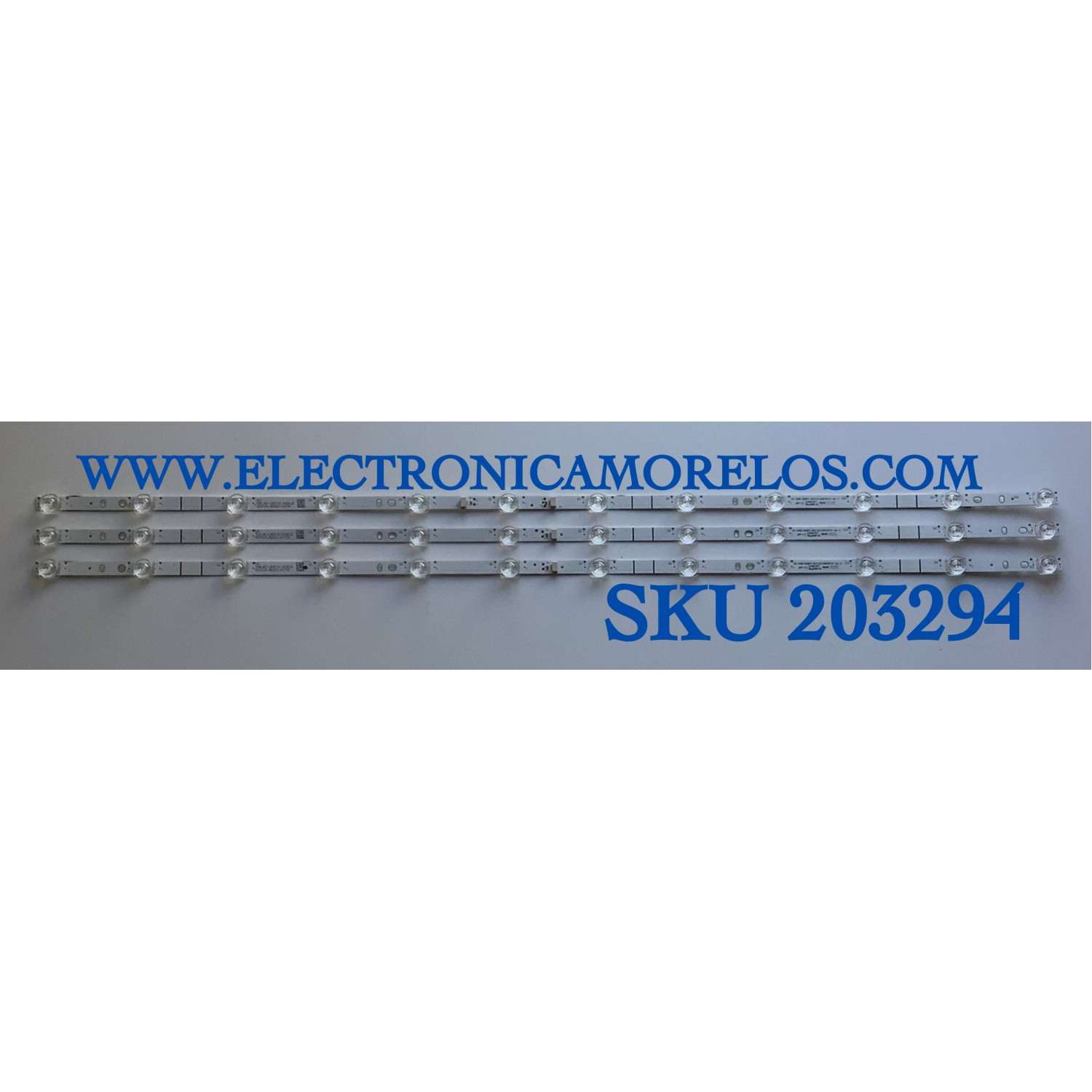 KIT DE LED'S PARA TV TCL (3 PIEZAS) / NUMERO DE PARTE TCL-43D8-3030FC-3X12 / TCL-43D8-3030FC-3X12-A-LX20191111 VER 4 / TCL-43D8-3030FC-3X12-A-LX20191111 VER 4 / YHE-4C-LB4312-YH / PANEL LVU430NEBL CD9W00 / MODELO 43S525