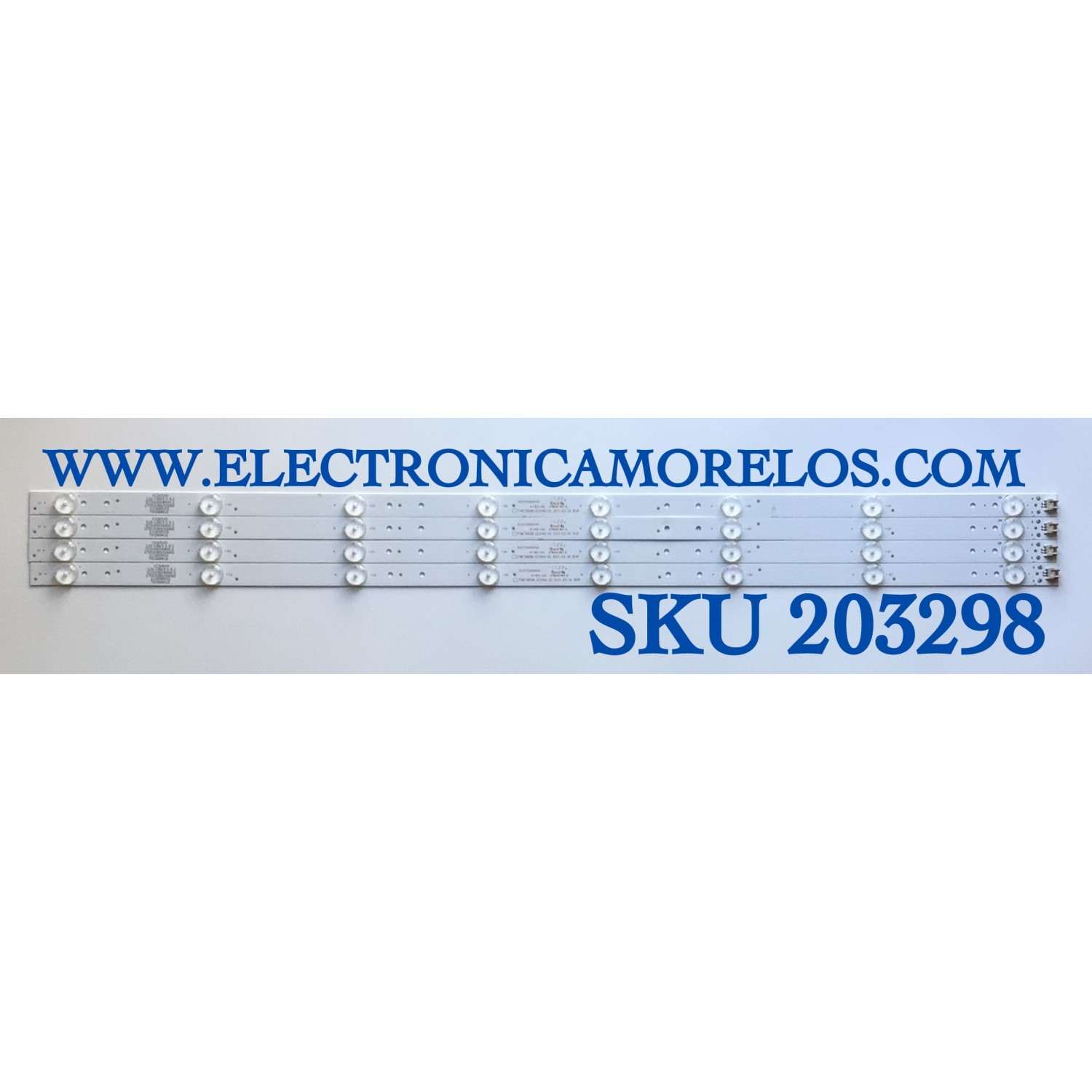 KIT DE LED'S PARA TV ELEMENT (4 PIEZAS) / NUMERO DE PARTE 303TH390045 / TFMT39D08-ZC21AG-02 / TH390M15 / 112600033 / PANEL T390DXB(P)-(DLED) / MODELO ELEFW3916
