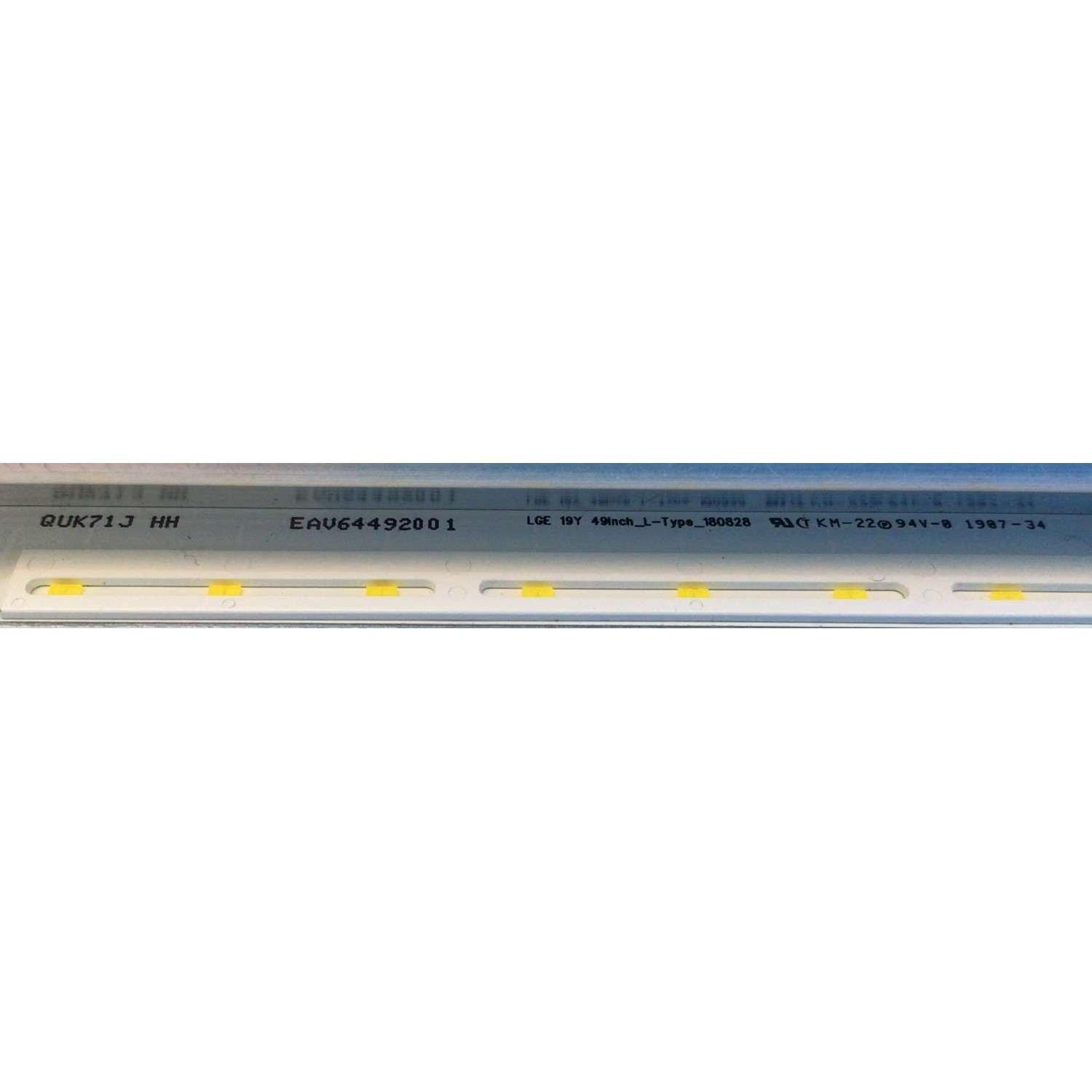 LED PARA TV LG (1 PIEZA) / NUMERO DE PARTE EAV64492001 / EAV64492002 / LGE 19Y 49INCH_R-TYPE_180828 / LGE 19Y 49INCH_L-TYPE_180828 / PANEL HC490EQH-SLXA1-211X / MODELOS 49SM8600PUA / 49SM8600PUA.BUSYLJM / 49SM8600PUA.AUSYLJM - Imagen 3
