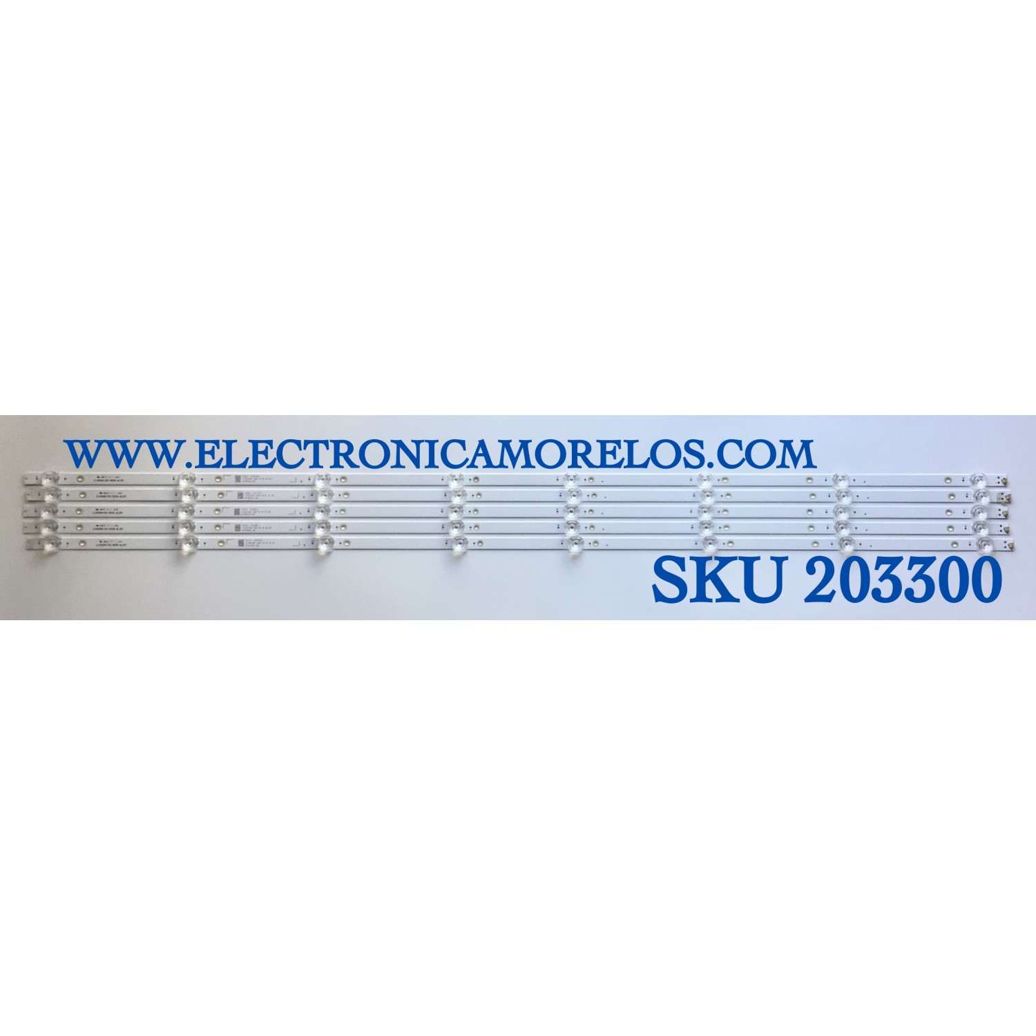 KIT DE LED'S PARA TV INSIGNIA (5 PIEZAS) / NUMERO DE PARTE JL.D55081330-0031S-M / JL.D55081330-0031S-M_V01 / PANEL JHD550N1F81-TX/S0/FM/ROH/BBY / MODELO NS55D420NA20