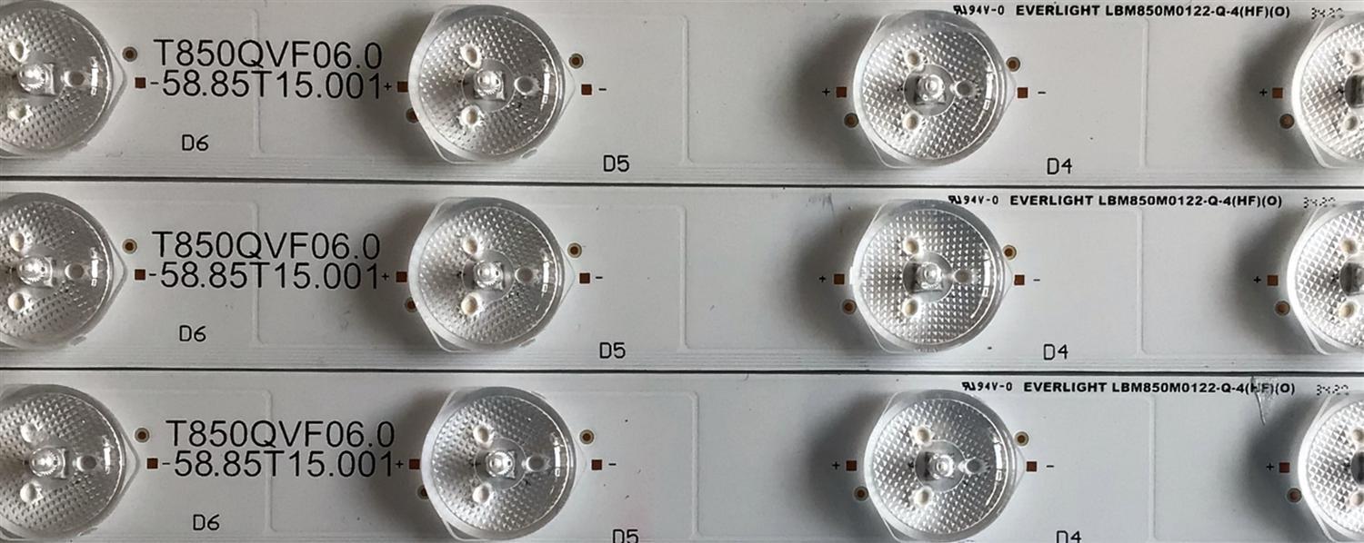 KIT DE LED'S PARA TV VIZIO (36 PIEZAS) NUMERO DE PARTE LBM850M0122-Q-4 / 58.85T15.001 / EVERLIGHT LBM850M0122-Q-4(HF)(0) / T850QVF06.0 / 033ZW14 / PANEL T850QVF06-0 / MODELO P85QX-H1 - Imagen 4