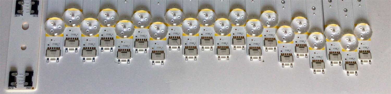 KIT DE LED'S PARA TV SAMSUNG ((20 PIEZAS)) / NUMERO DE PARTE BN96-51978A / 51978A / V0Q8-500SMO-R0 / LM41-01026B / L1_Q80T_E0_FAM_S4(2)_R1.1_U5J_100_LM41-01026B / Q80T / PANEL CY-TT050HMAV1H / MODELO QN50Q / QN50Q80TAFXZA - Imagen 2
