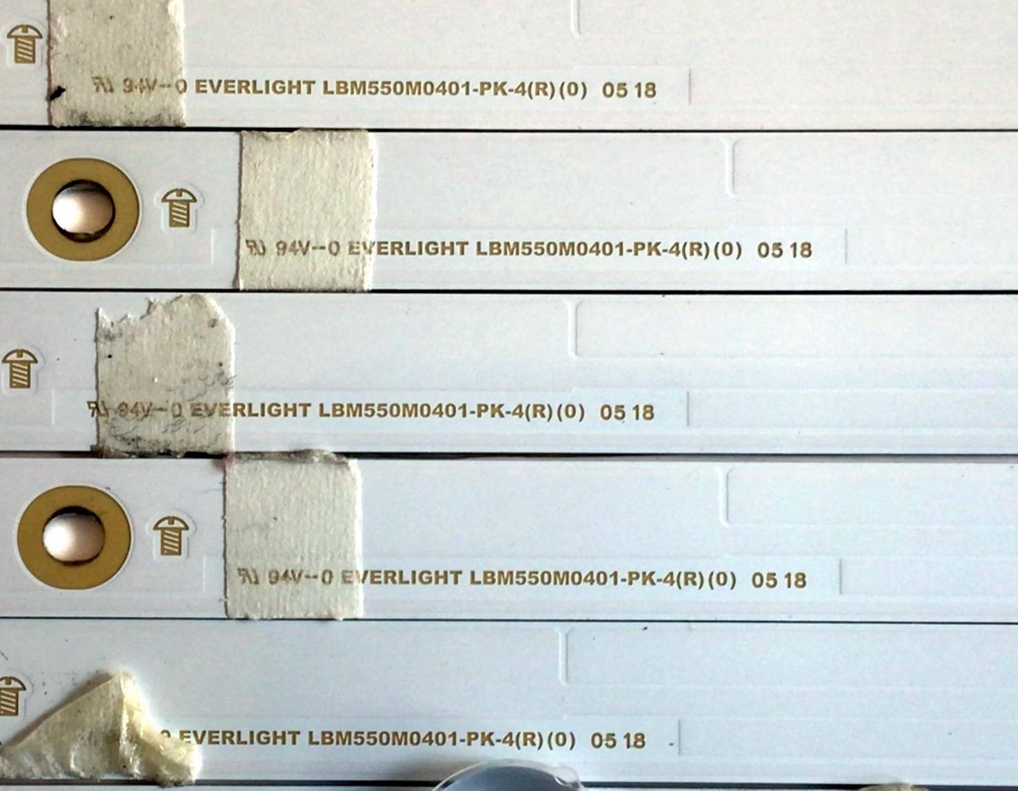 KIT DE LED'S PARA TV ELEMENT ROKU (10 PIEZAS) / NUMERO DE PARTE LBM550M0501 / LBM550M0401 / LBM550M0501-PJ-4(L)(0)  / LBM550M0401-PK-4(R)(0) / 210BZ05DLB33LBM01E / F185 NAD PF S ZC123 / PANEL TPT550F2-PU2L01 / MODELOS E4SW5518RAU / E4SW5518 - Imagen 3