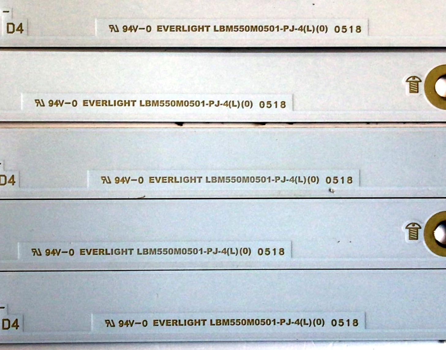 KIT DE LED'S PARA TV ELEMENT ROKU (10 PIEZAS) / NUMERO DE PARTE LBM550M0501 / LBM550M0401 / LBM550M0501-PJ-4(L)(0)  / LBM550M0401-PK-4(R)(0) / 210BZ05DLB33LBM01E / F185 NAD PF S ZC123 / PANEL TPT550F2-PU2L01 / MODELOS E4SW5518RAU / E4SW5518 - Imagen 4