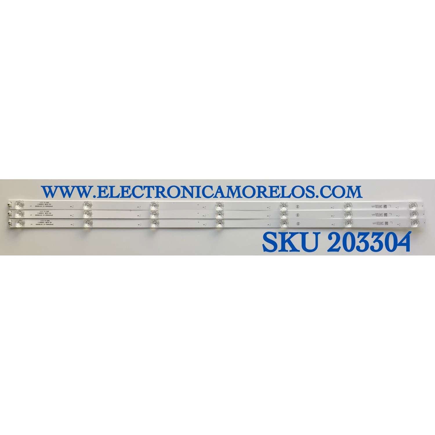 KIT DE LED'S PARA TV ELEMENT (3 PIEZAS) / NUMERO DE PARTE 3P40TA002-A1 / 3P40TA002-A1 20180509 / 4640TA002 / PANEL T395-TAF-DLED / MODELO E25W3918 / ELST4017  J8H0M