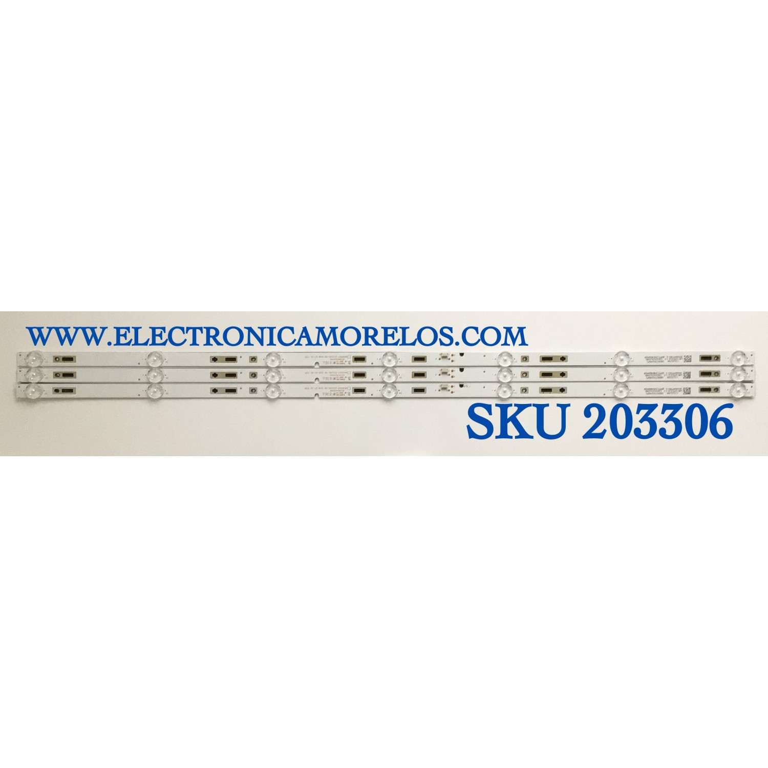 KIT DE LED'S PARA TV ELEMENT (3 PIEZAS) / NUMERO DE PARTE 303HK400040 / 303HK00040 / HK40D07-ZC22AG-06 / BMTC/HK400M09 / MODELO E2SW3918