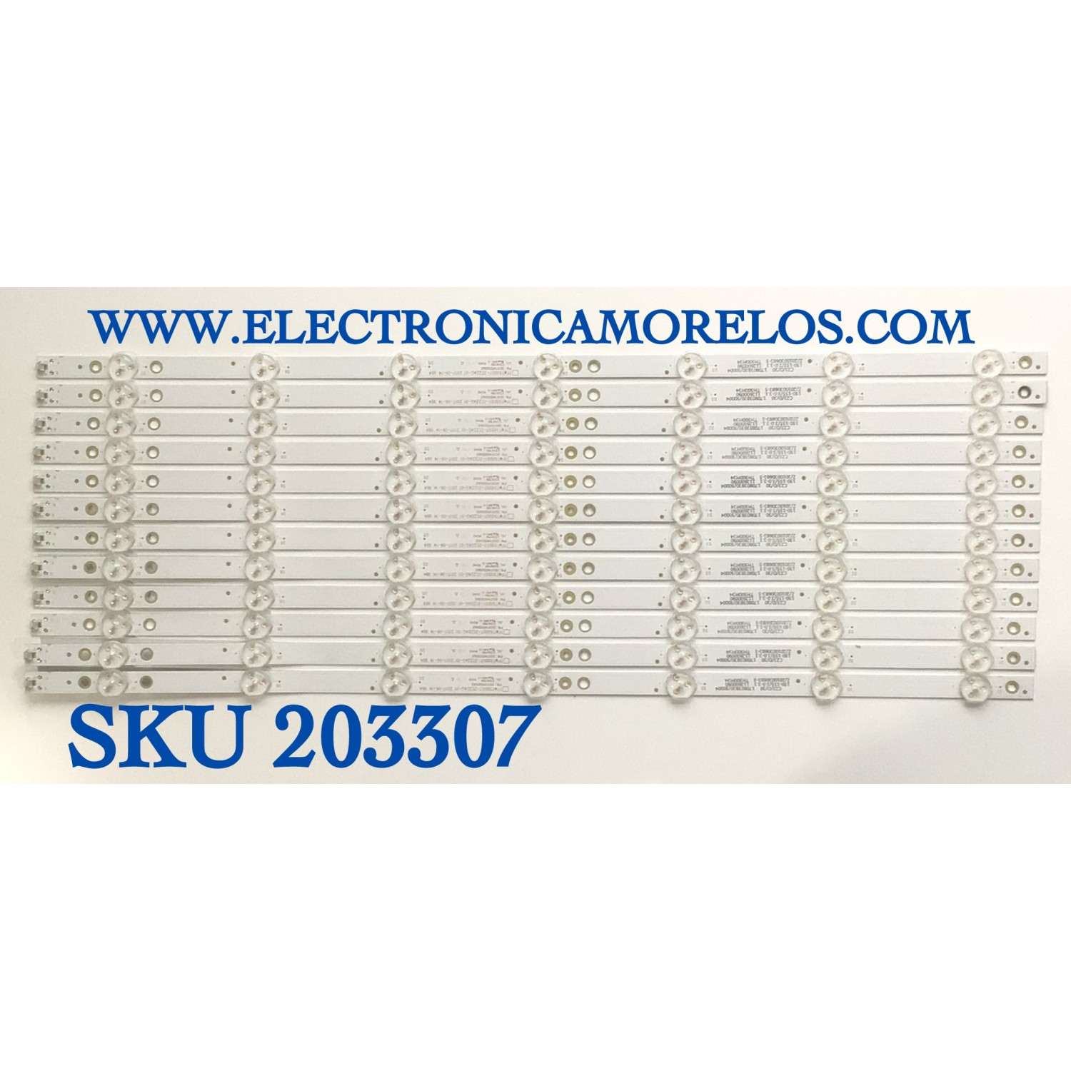 KIT DE LED'S PARA TV ELEMENT (12 PIEZAS) / NUMERO DE PARTE 303TH500060 / TFMT50D07-ZC22AG-01 / TH500M34 / PANEL T500-0UK-DLED / MODELO EL4KAMZ5017T