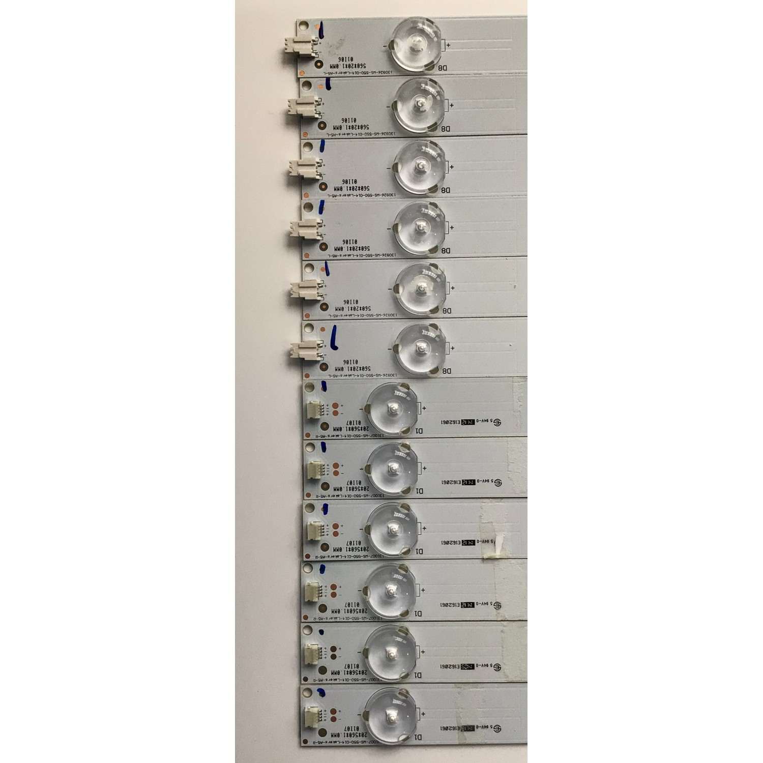 KIT DE LED'S PARA TV VIZIO (12 PIEZAS) / NUMERO DE PARTE 130926-WS-550-014 / 131007-WS-550-014 / 130926-WS-550-014-LAKERS-A5-L / 131007-WS-550-014-LAKERS-A5-R / 5638005B71G / PANEL T550HVN03.0 / MODELO E550I-B2 - Imagen 3