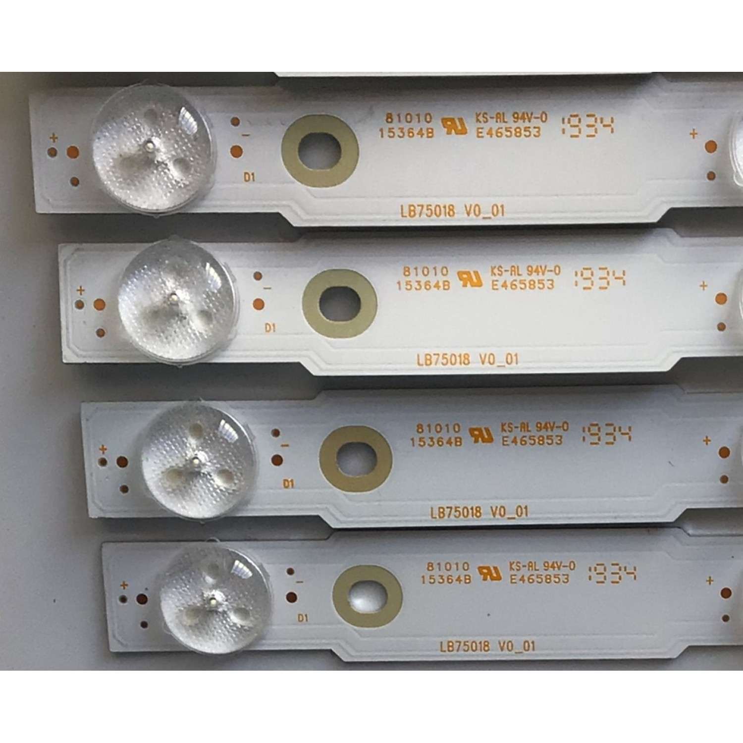 KIT DE LED'S PARA TV SONY ((24 PIEZAS)) / NUMERO DE PARTE LB75018 / LB75018 V0_01 / LB75018 V1_01 / PANEL'S T750QVF05.2 / YD8F007DND01B / T750QVF05.4 /  MODELO XBR-75X900F / XBR75X900F - Imagen 8
