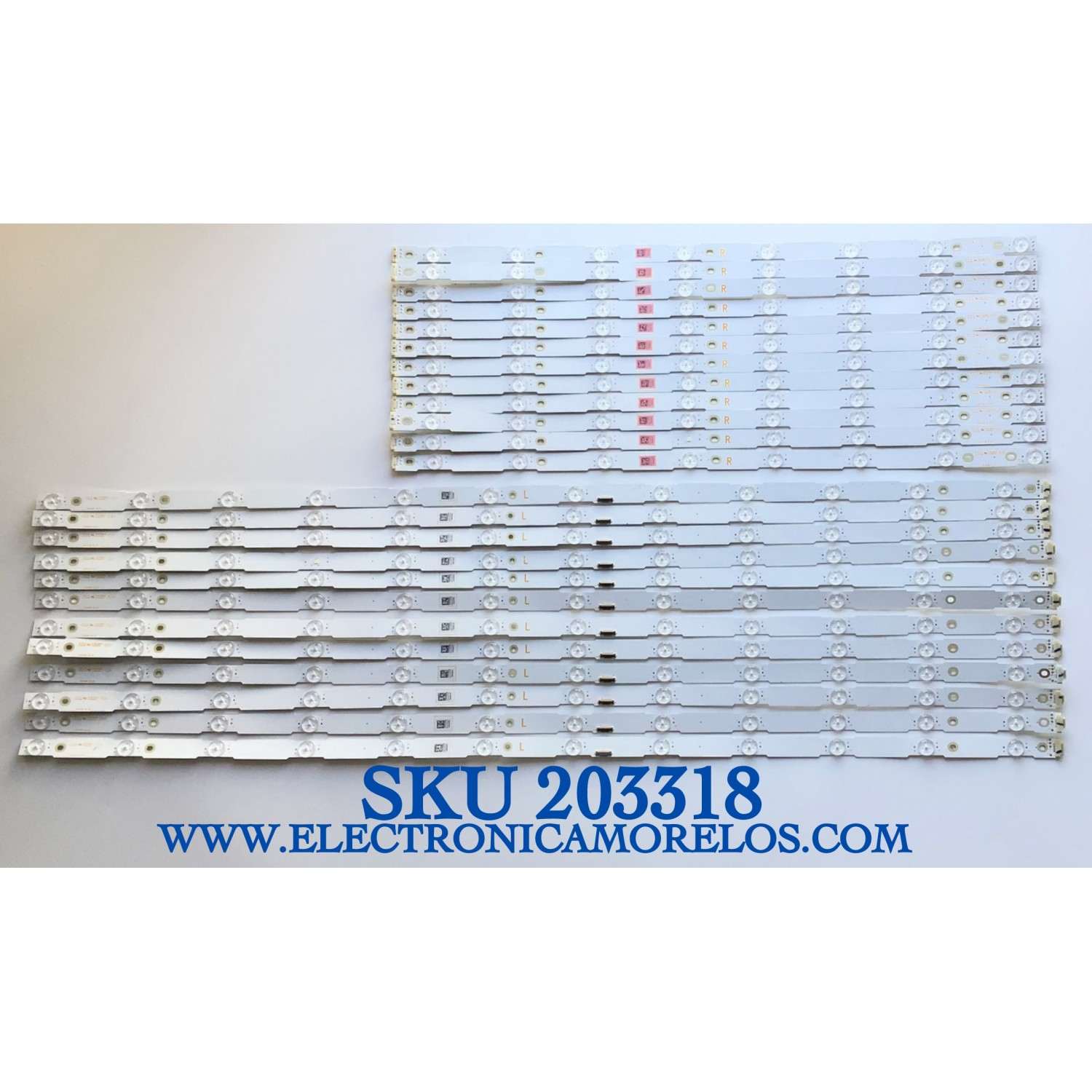 KIT DE LED'S PARA TV SONY ((24 PIEZAS)) / NUMERO DE PARTE LB75018 / LB75018 V0_01 / LB75018 V1_01 / PANEL'S T750QVF05.2 / YD8F007DND01B / T750QVF05.4 /  MODELO XBR-75X900F / XBR75X900F