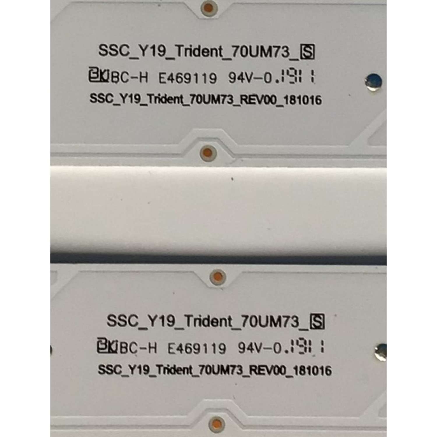 KIT DE LED'S PARA TV LG (5 PIEZAS) / NUMERO DE PARTE EAV64492501 / SSC_Y19_TRIDENT_70UM73_S / SSC_Y19_TRIDENT_70UM73_REV00_181016 / PANEL NC700DQE-VSHX1 / MODELOS 70UM6970PUA / 70UM6970PUA.BUSMLOR / 70UM7370PUA.BUSMLJR - Imagen 3