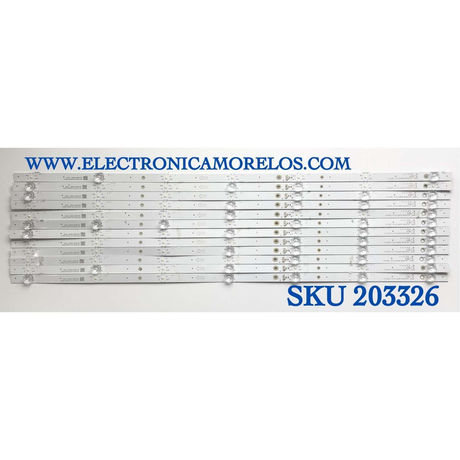 KIT DE LED'S PARA TV TCL (12 PIEZAS) / NUMERO DE PARTE GIC75LB08 / GIC75LB08_3030F2.1D_V1.1_20181016 / 4C-LB7507-ZM03J / E466169 / PANEL  LVU750NDBL-CD9W04 / MODELOS 75S425 / 75S421 / 75S423 / 75S425LACA / 75S425LBCA / 75S425LGBA