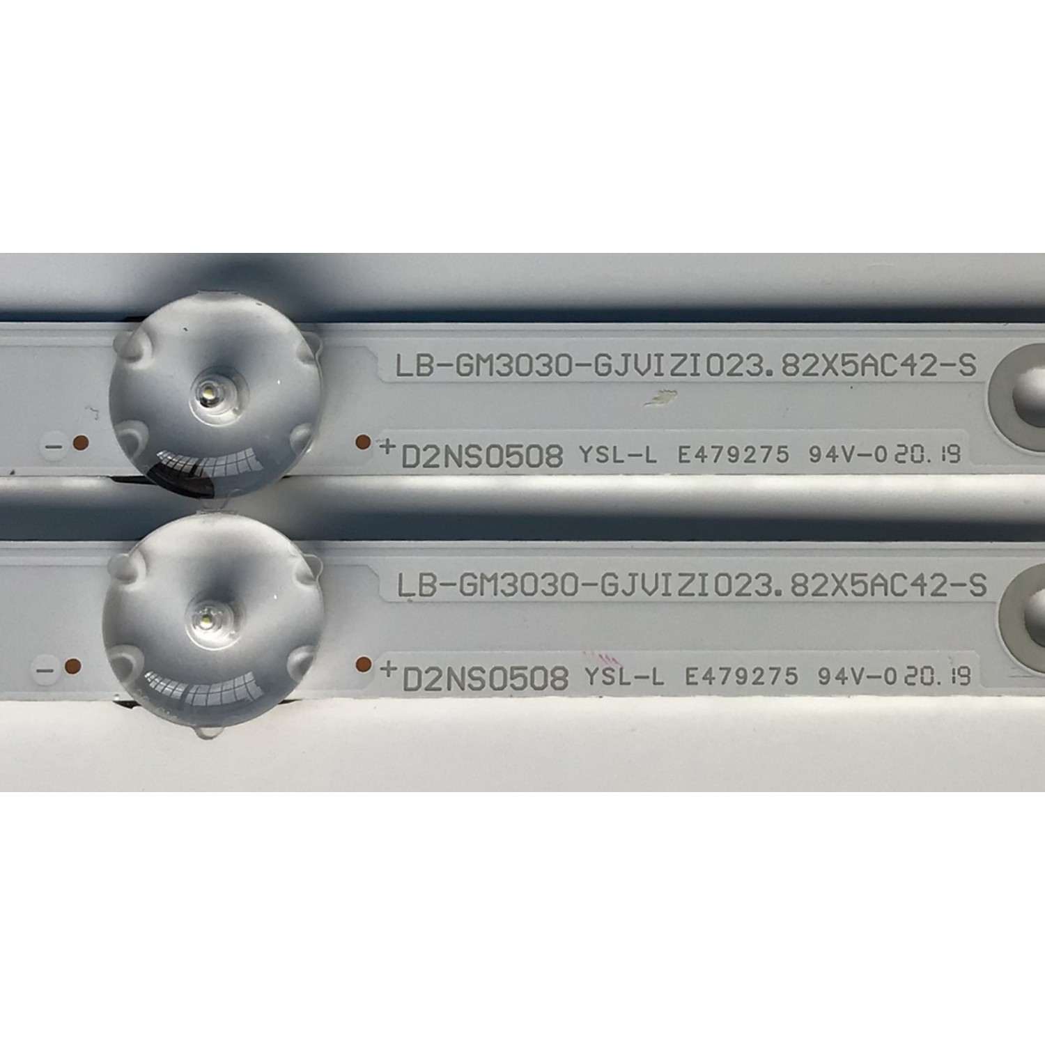 KIT DE LEDS ORIGINAL PARA TV VIZIO 2 PIEZAS / NUMERO DE PARTE D2NS0508 / LB-GM3030-GJVIZI023.82X5AC42-S / LB-GM3030-GJVIZI023.82X5AC42-X / 210BZ05D0B338BS01X / 16M4T47GC05N / 24VC09 / PANEL TPT240B2-0LV1D.Q / DISPLAY CC240LV2D VER.02 / MODELO D24F-G1 - Imagen 2