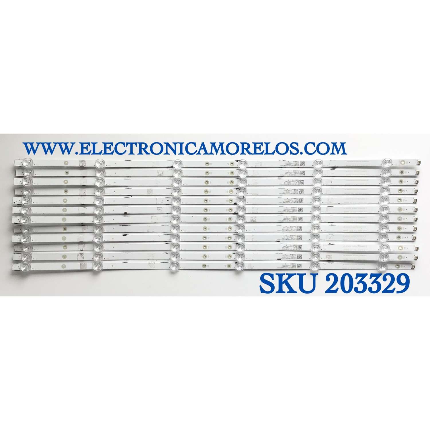 KIT DE LED'S PARA TV INSIGNIA (12 PIEZAS) / NUMERO DE PARTE GJOD227012XBB09 / LB-GM3030-GJOD227012XBB09-S / NS0323 / 210BZ06D0B334BT00X / 70BB09 / PANEL TPT700B5-U1T01 / MODELO NS-70DF710NA21 