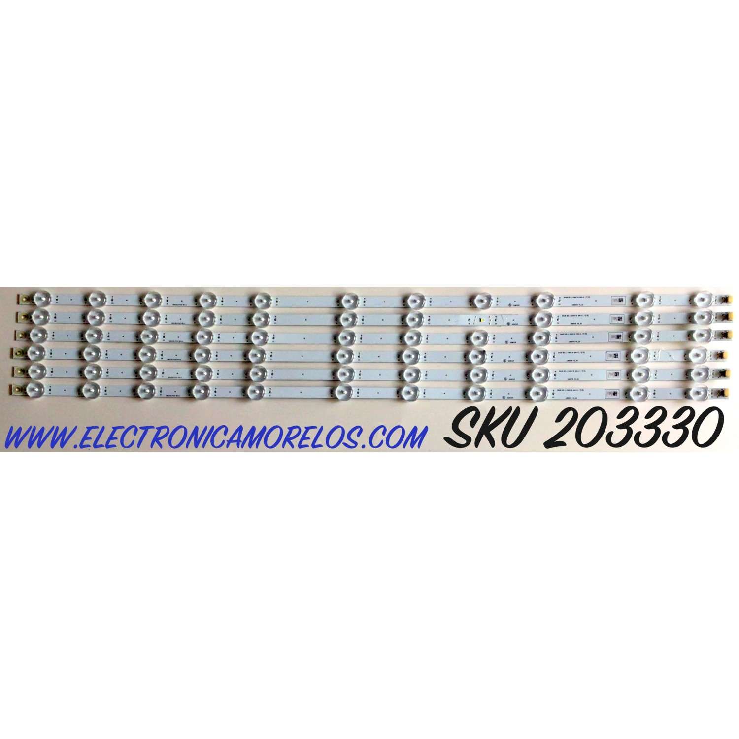 KIT DE LED'S PARA TV PHILIPS ((6 PIEZAS)) / NUMERO DE PARTE LB6507B / LB6507B V0_00 / UDULEDLXT013 REV.A / 81428 BC-J E469119 / 65W11S1P / PANEL'S UBF85XA-G029 / HV650QUB-F90 / LC650EGY(SM)(M5) / MODELOS 65PFL5604/F7 / 65PFL5504/F7 / 65PFL4864/F7 