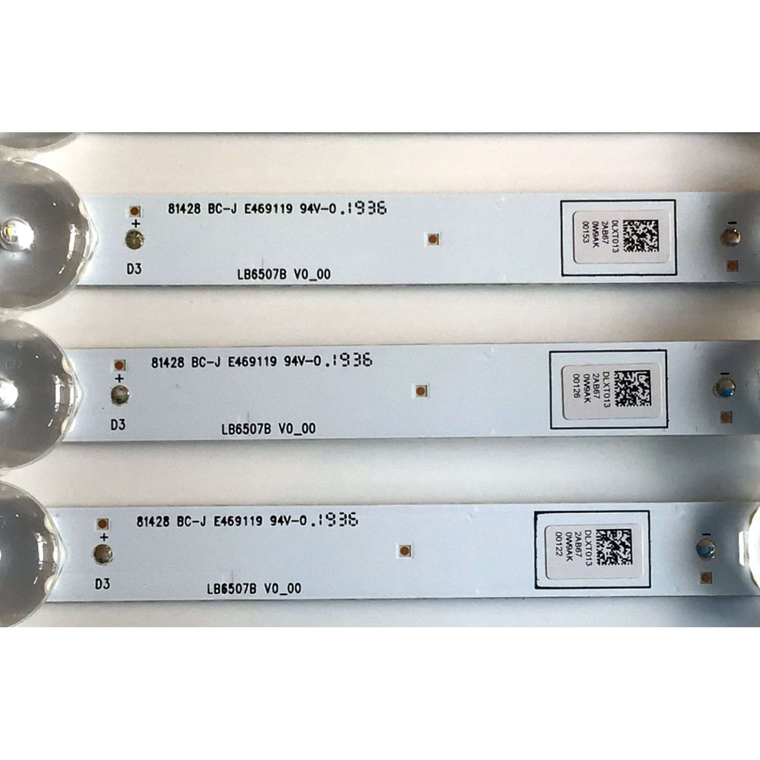 KIT DE LED'S PARA TV PHILIPS ((6 PIEZAS)) / NUMERO DE PARTE LB6507B / LB6507B V0_00 / UDULEDLXT013 REV.A / 81428 BC-J E469119 / 65W11S1P / PANEL'S UBF85XA-G029 / HV650QUB-F90 / LC650EGY(SM)(M5) / MODELOS 65PFL5604/F7 / 65PFL5504/F7 / 65PFL4864/F7  - Imagen 2