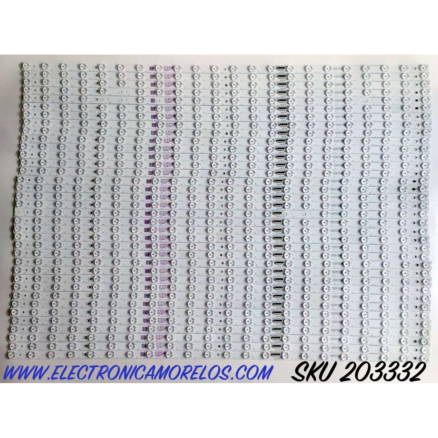 KIT DE LED'S PARA TV VIZIO (36 PIEZAS) NUMERO DE PARTE LBM850M0122-Q-4 / 58.85T15.001 / EVERLIGHT LBM850M0122-Q-4(HF)(0) / T850QVF06.0 / 033ZW14 / PANEL T850QVF06-0 / MODELO P85QX-H1