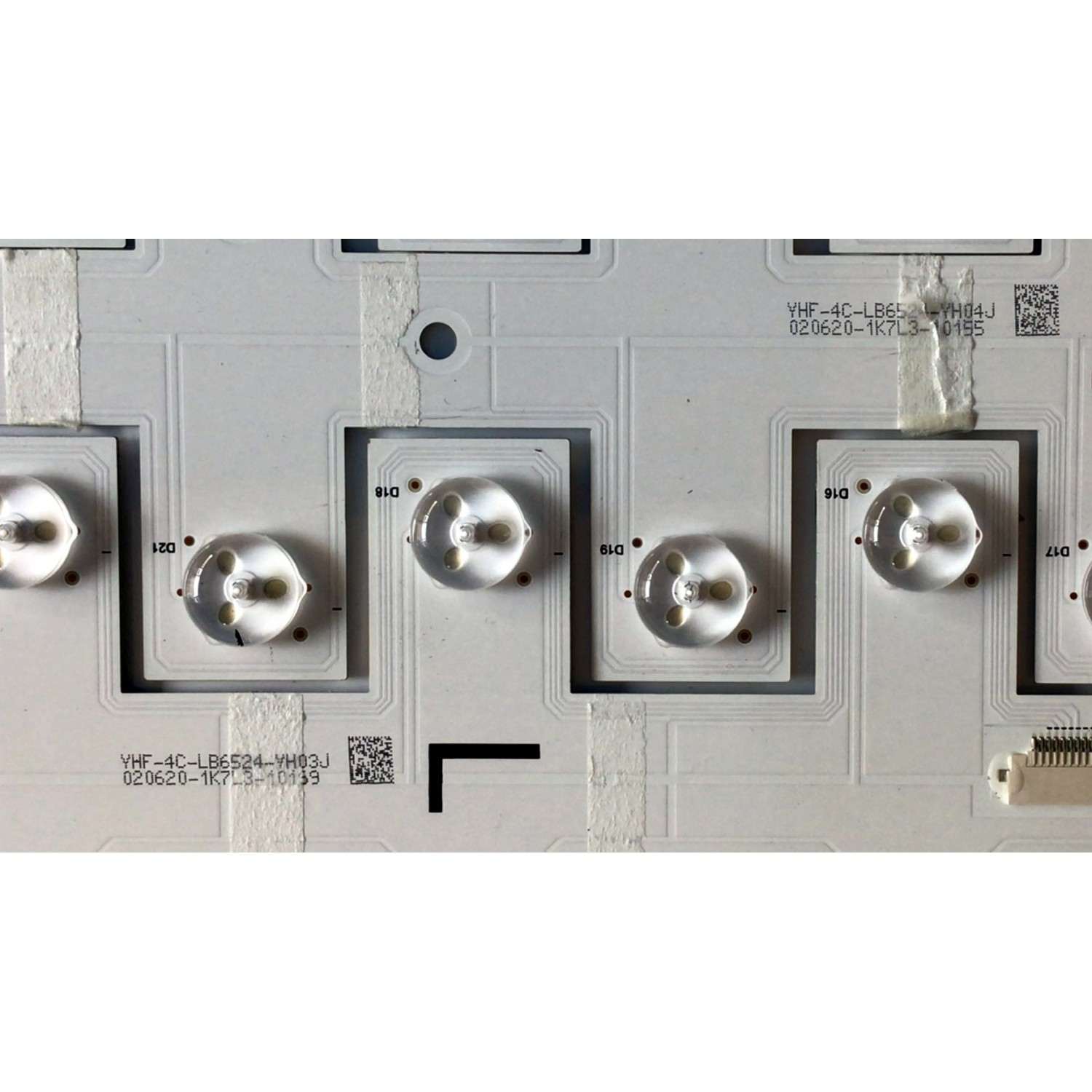 KIT DE LED'S PARA TV TCL (10 PIEZAS) / NUMERO DE PARTE YHF-4C-LB6524-YH / TCL-65R62_L-3030-5X24ea_NC20190413 VER.2 /  YHF-4C-LB6524-YH03J / PANEL LVU650NDBL  CD9W04 / MODELOS 65R625 / 65R625 LDAA - Imagen 4