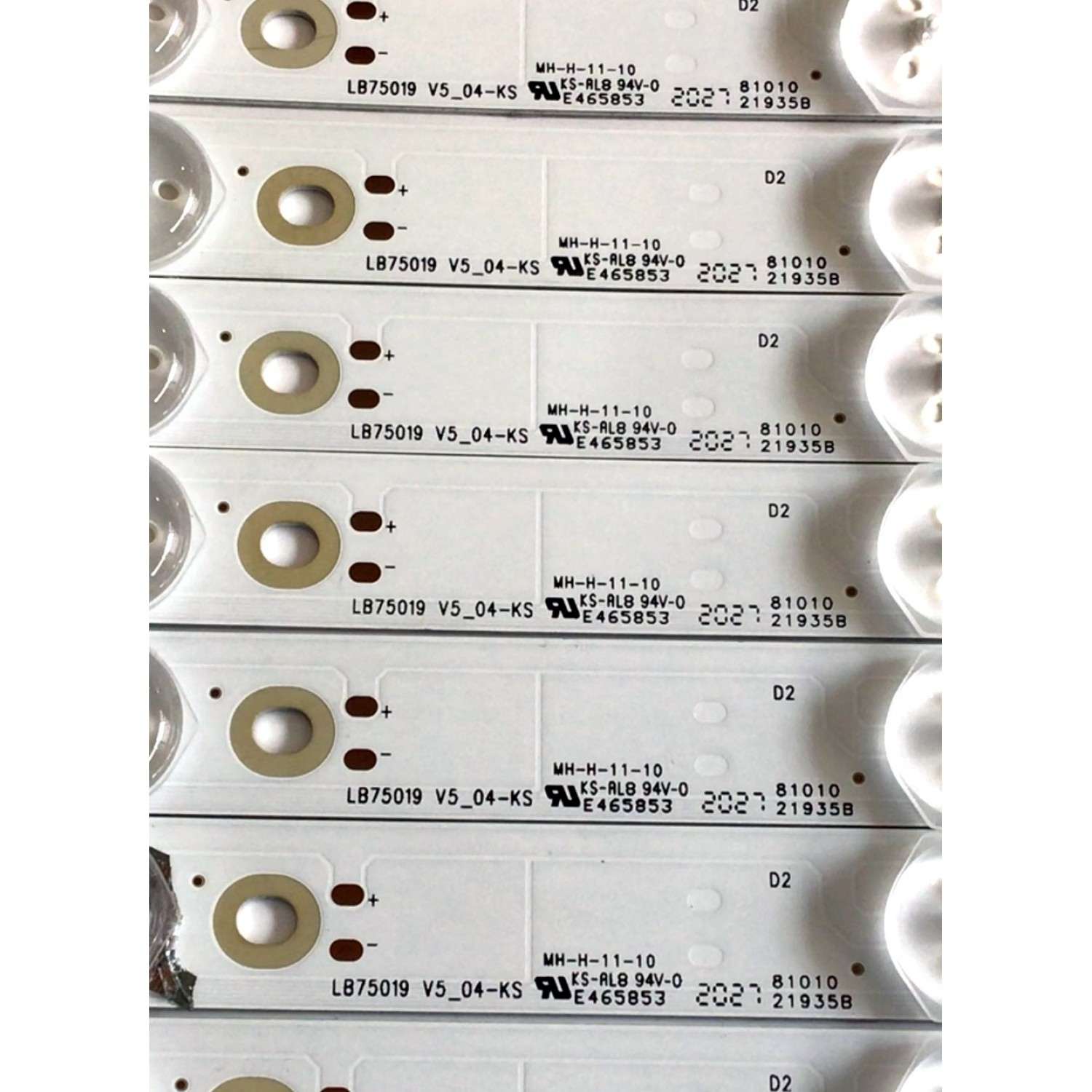 KIT DE LED'S PARA TV VIZIO (24 PIEZAS) / NUMERO DE PARTE LB75019 / LB75019 V5_04-KS / T750QVF04V301 / 58.75T08.012 / 81010 / 21935B / PANEL T750QVF04.5 / MODELO P75Q9-H1 - Imagen 2