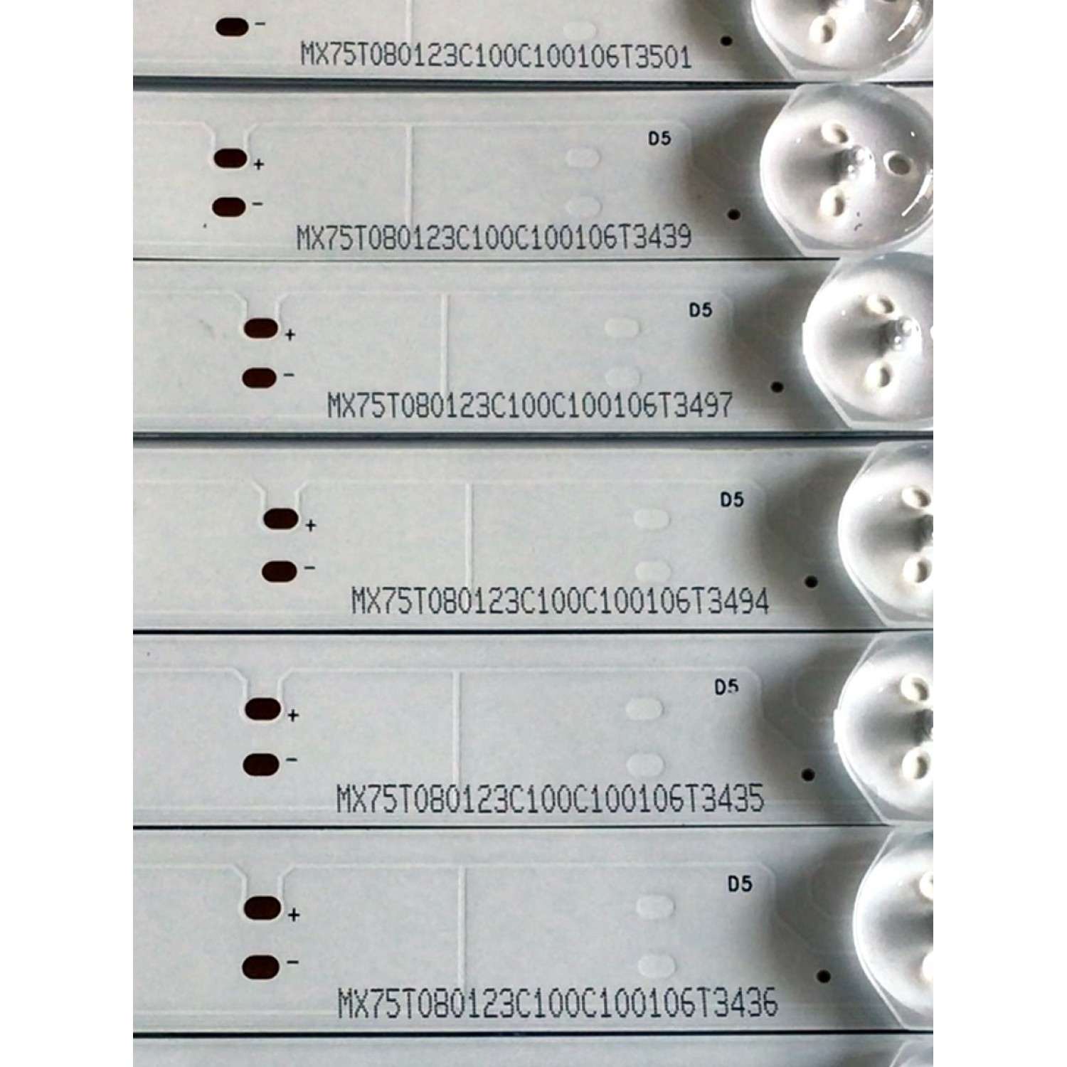 KIT DE LED'S PARA TV VIZIO (24 PIEZAS) / NUMERO DE PARTE LB75019 / LB75019 V5_04-KS / T750QVF04V301 / 58.75T08.012 / 81010 / 21935B / PANEL T750QVF04.5 / MODELO P75Q9-H1 - Imagen 3
