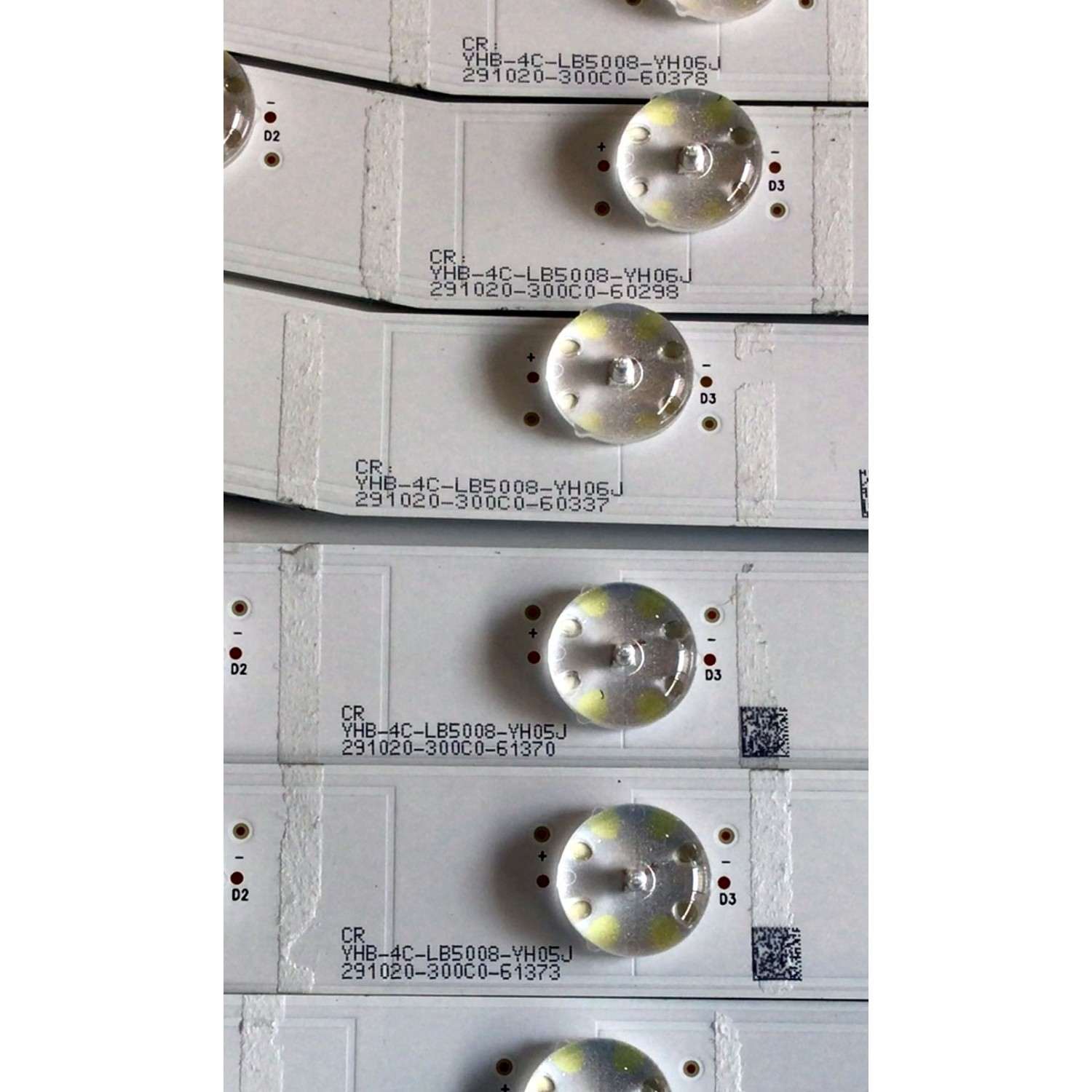 KIT DE LED'S PARA TV TCL (10 PIEZAS) / NUMERO DE PARTE TCL-50S535-3030FC / TCL-50S535-3030FC-C-LX20200317 / TCL-50S535-3030FC-B-LX20200317 / TCL-50S535-3030FC-A-LX20200317 / YHB-4C-LB5008-YH / PANEL LVU500NDL / MODELO 50S535 - Imagen 5