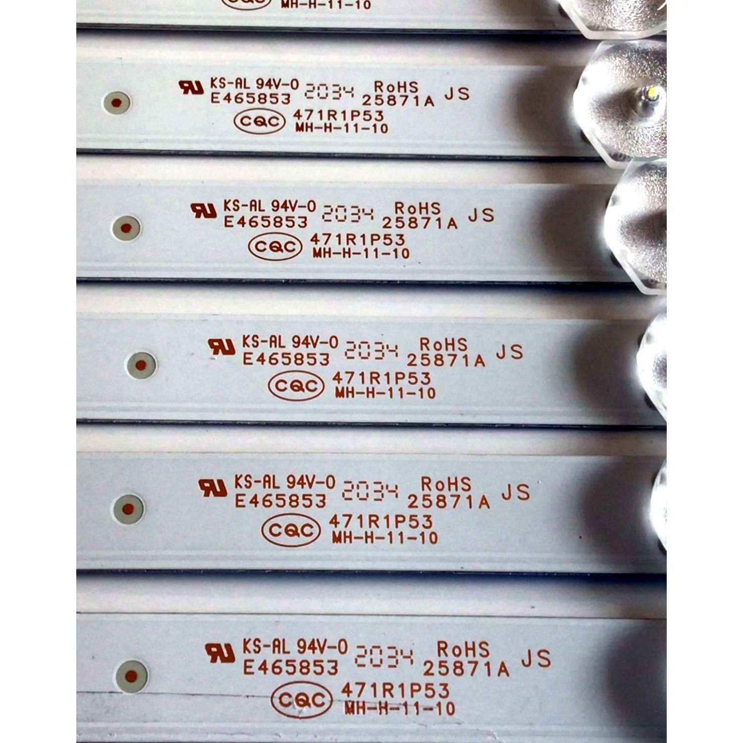 KIT DE LEDS PARA TV TOSHIBA ORIGINAL 9 PIEZAS / NUMERO DE PARTE K500WDC2 A4 / 4708-K50WDC-A4113N01 / 471R1P53 / 1109X5-500R4021 / K500WDCRA 20C398 / ROHS 25871A / PANEL T500QVN03.7 / MODELO 50LF621U21 / PN50951-22U - Imagen 3