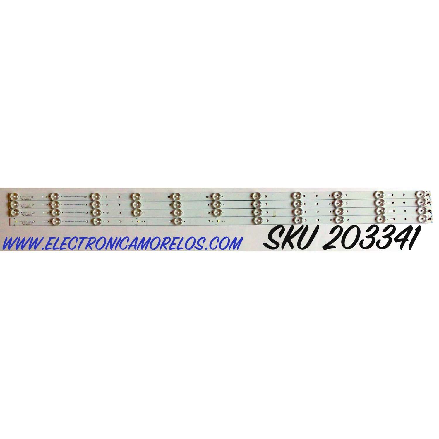 KIT DE LED'S PARA TV SCEPTRE (4 PIEZAS) / NUMERO DE PARTE 3BL-T8454102-12 / 2301043K700010 / JS-MY24FKKD-0013 / PANEL LC430EGY(SH)(M1) / MODELOS U43 / U43 LMIV58AA