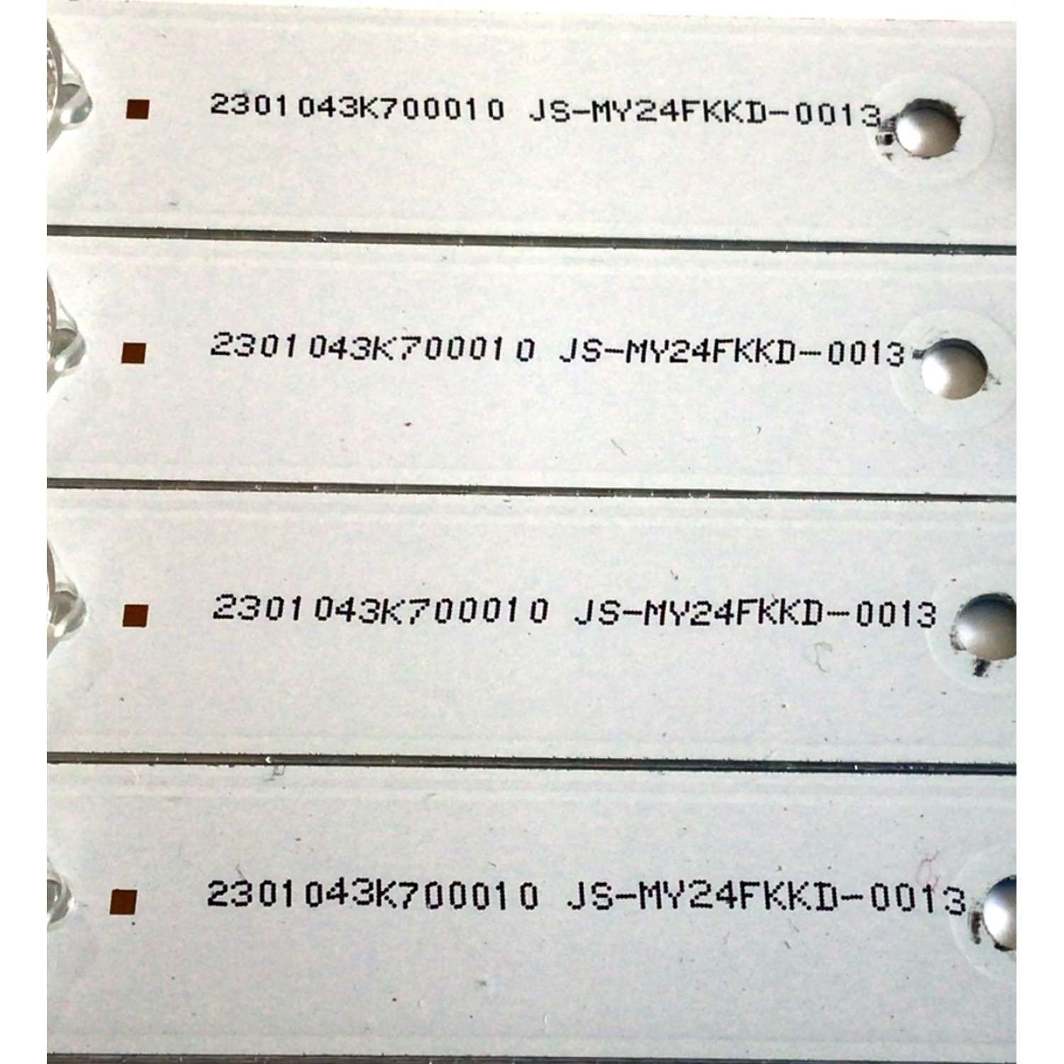 KIT DE LED'S PARA TV SCEPTRE (4 PIEZAS) / NUMERO DE PARTE 3BL-T8454102-12 / 2301043K700010 / JS-MY24FKKD-0013 / PANEL LC430EGY(SH)(M1) / MODELOS U43 / U43 LMIV58AA - Imagen 3
