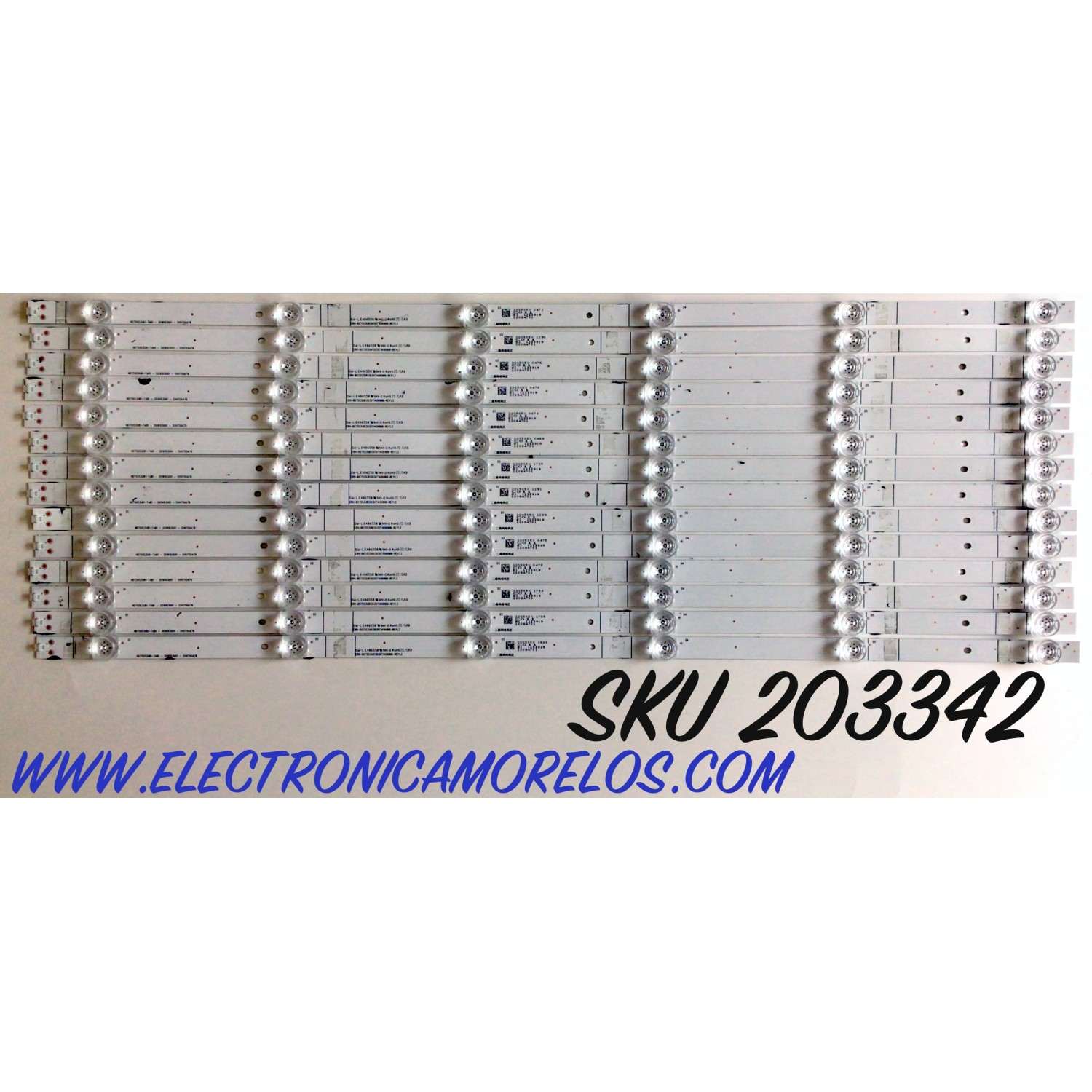 KIT DE LED'S PARA TV HISENSE (14 PIEZAS) / NUMERO DE PARTE SVH750A76 / CRH-BX75S3U813030T14069B8-REV1.3 / HD750S3U81-TAB1 / LE486558 / 2019103001 / PANEL HD750S3U72-TAB1\S2\GM\ROH / HV750QUB-F90 MODELOS 75H6570G / 75R6E3