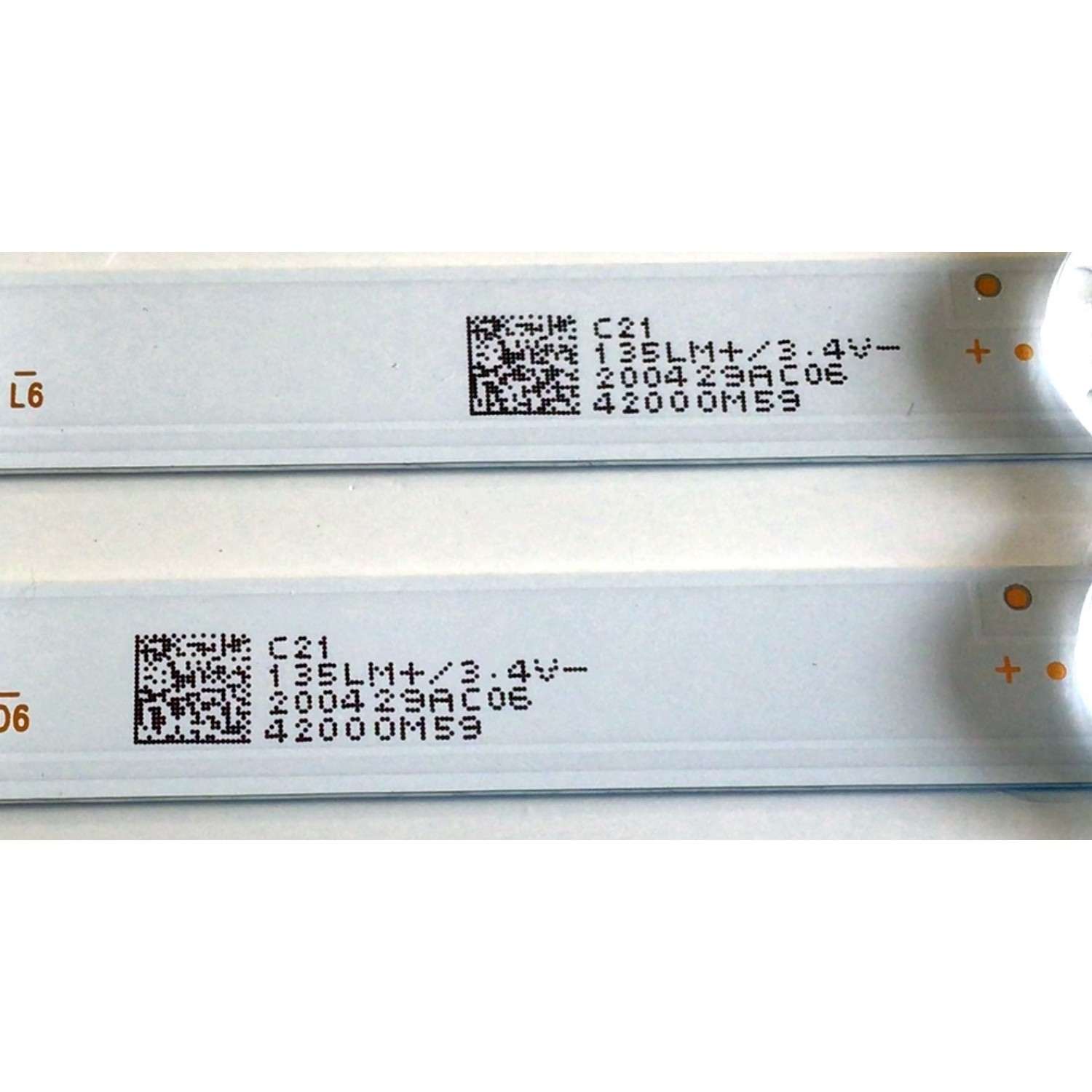 KIT DE LED'S PARA TV ONN ((2 PIEZAS)) / NUMERO DE PARTE LED42D11-ZC52AG-02 / 30342011001 / 42000M59 / PANEL V430DJ1-Q01 / T430QVN03.0 / K430WRD-UF300A / MODELOS 100018254 / 100012584 / E4AA43R / WR43FX2019 - Imagen 4