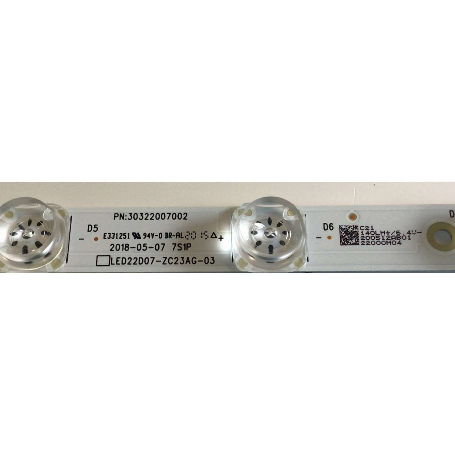 LED PARA TV INSIGNIA (1 PIEZA) / NUMERO DE PARTE 30322007002 / LED22D07-ZC23AG-03 / 22000M04 / PANEL T215HVN01.1 / MODELO NS-22D510NA19 - Imagen 2