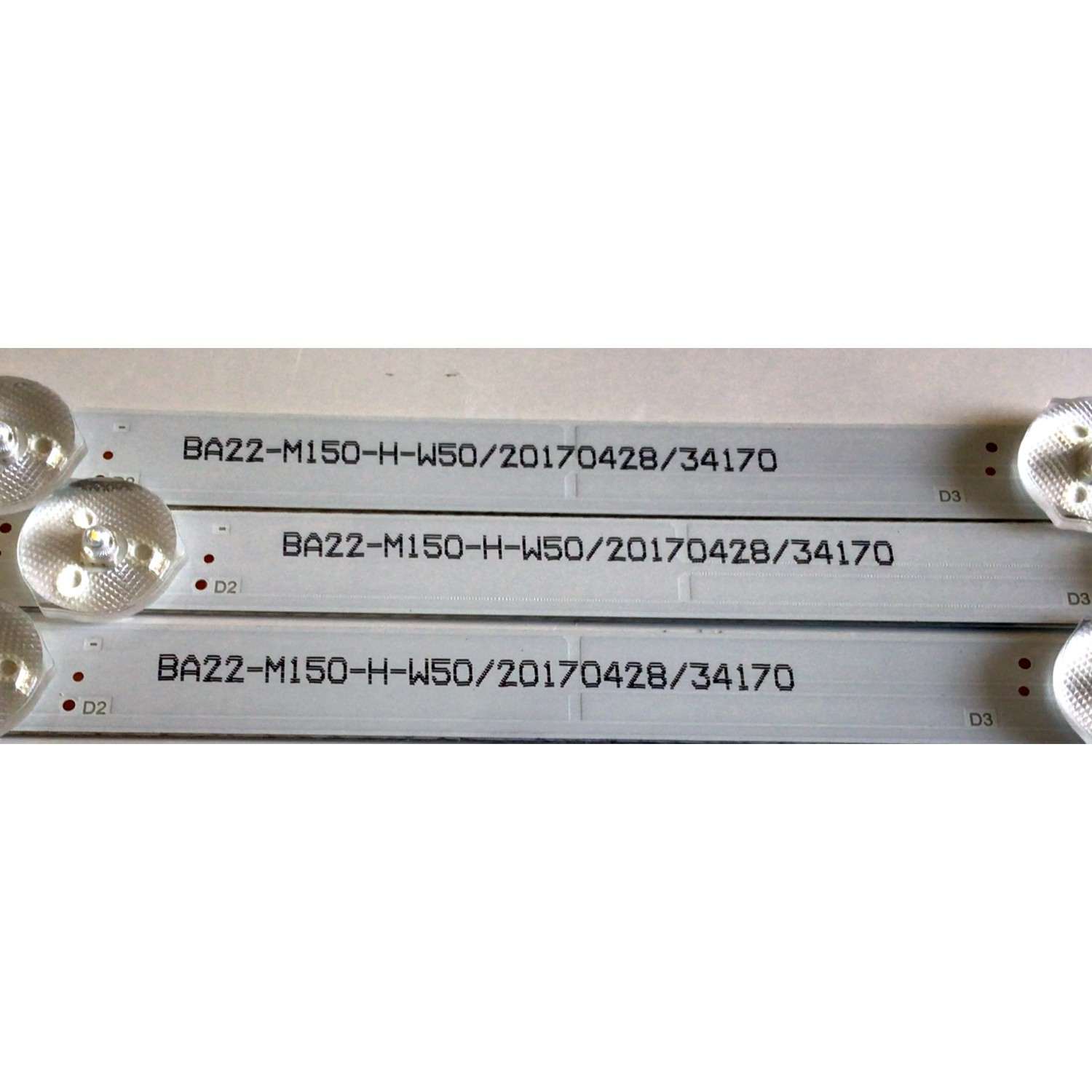 KIT DE LED'S PARA TV ELEMENT (3 PIEZAS) / NUMERO DE PARTE B-CNCF40D902 / 910-400-1052 / C003 / BA22-M150-H-W50/201/20170428/34170 / 4413U47D / PANEL T400-V35-DLED / MODELOS ELFW4017 / ELFW4017 C7F1M0 - Imagen 4