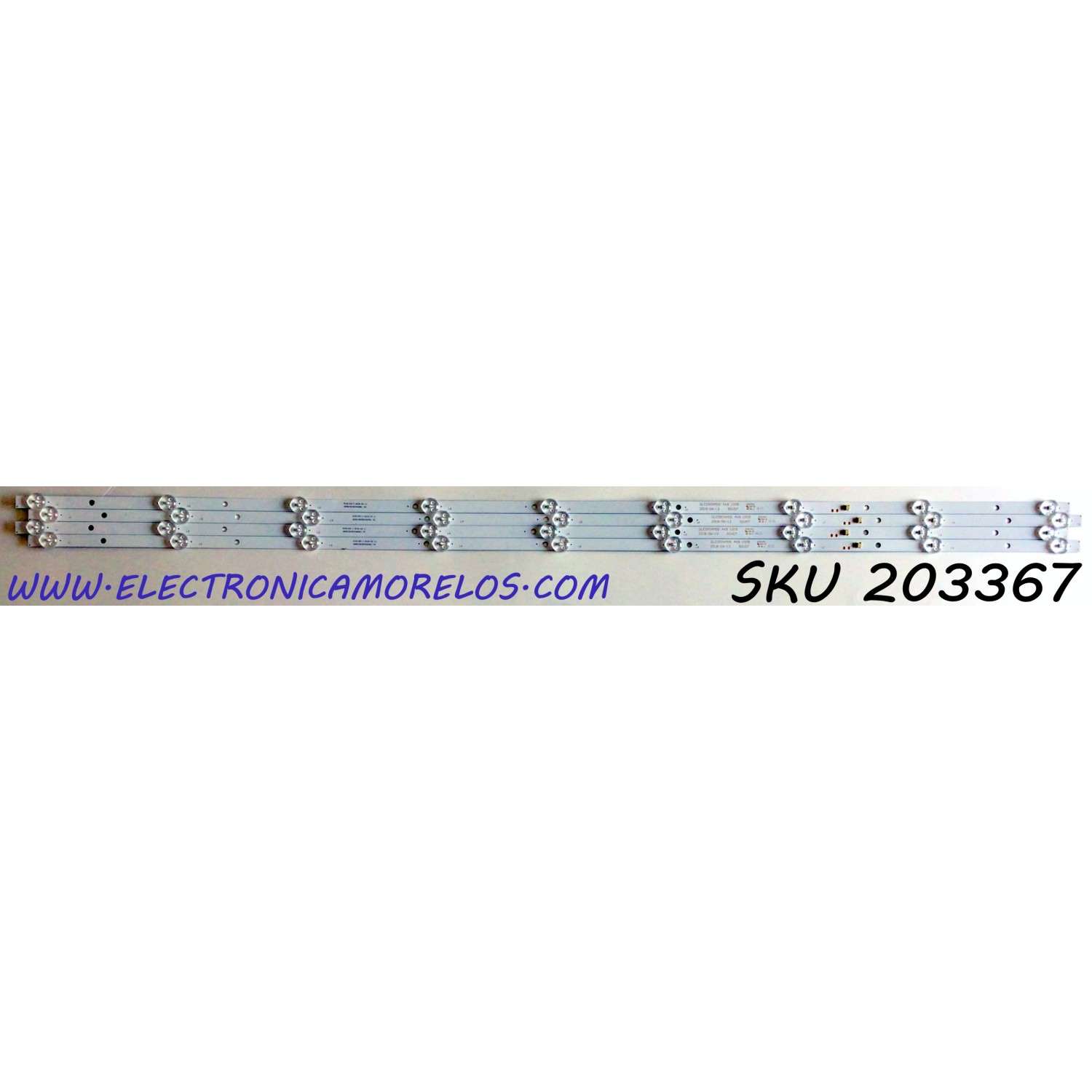 KIT DE LED'S PARA TV ELEMENT (4 PIEZAS) / NUMERO DE PARTE DLED50XMDG / DLED50XMDG 4X9 1005 / 50VD7 / A050150VD7040901 / PANEL CV500U1-T01 / MODELOS E2SW5018 / E25W5018  K8ACM