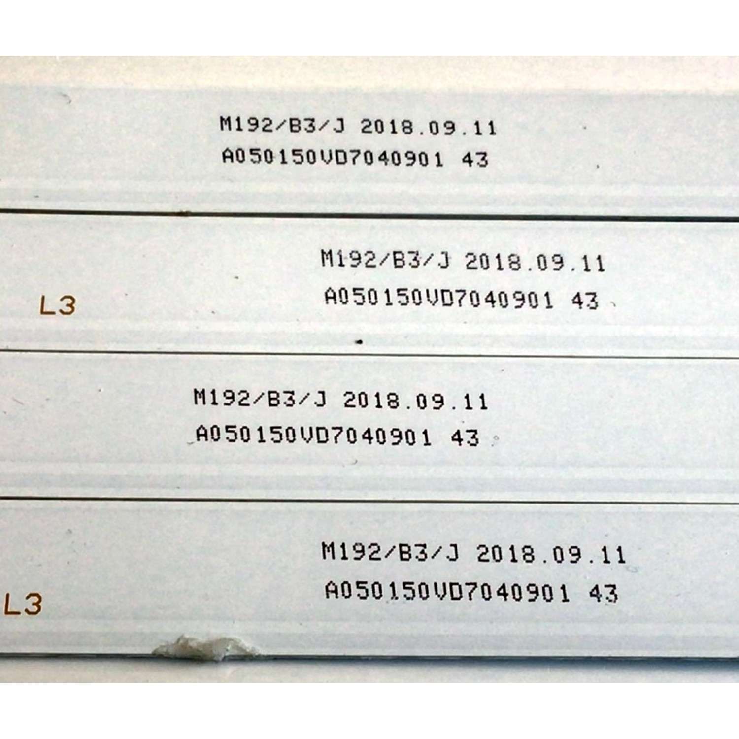 KIT DE LED'S PARA TV ELEMENT (4 PIEZAS) / NUMERO DE PARTE DLED50XMDG / DLED50XMDG 4X9 1005 / 50VD7 / A050150VD7040901 / PANEL CV500U1-T01 / MODELOS E2SW5018 / E25W5018  K8ACM - Imagen 4