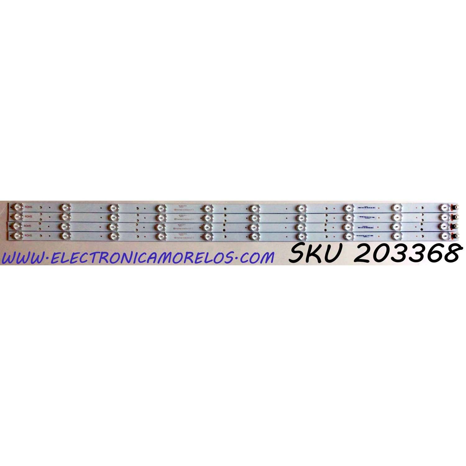 KIT DE LED'S PARA TV SEIKI (4 PIEZAS) / NUMERO DE PARTE ADS-DX416-410-01 / E177671B/PEC DGV0-3A / LTE42376 / PANEL D420D3-GTBA-COX / MODELO SE42FYP1T  