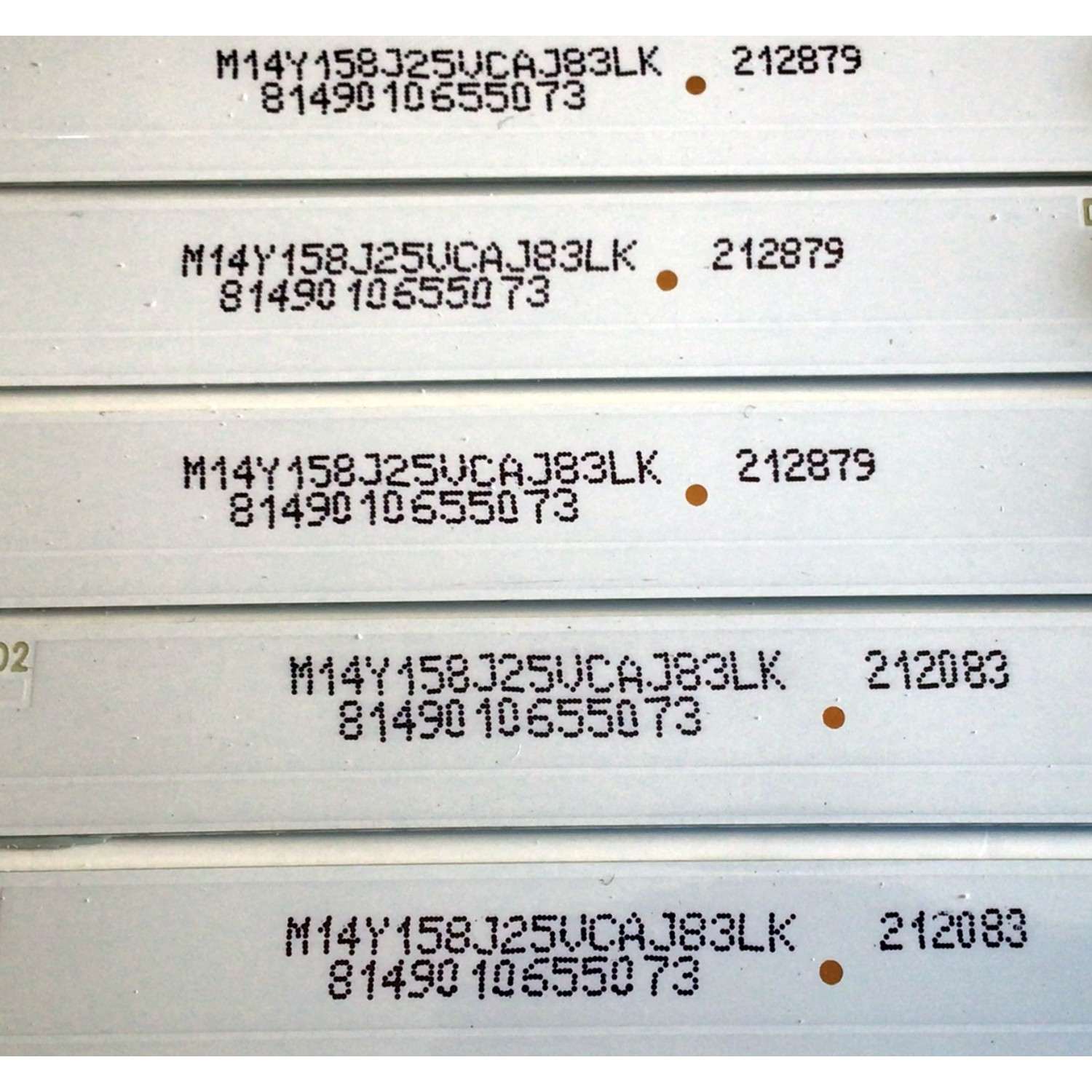 KIT DE LED'S PARA TV ELEMENT (5 PIEZAS) / NUMERO DE PARTE K55K6003030T0510778 / CRH-K55K6003030T0510778-REV1.7 I / M14Y158J25VCAJ83LK / 8149010655073 / PANEL CN550CN7211 / MODELOS E4SFT5517 / E4SFT5517 C8B0M - Imagen 3