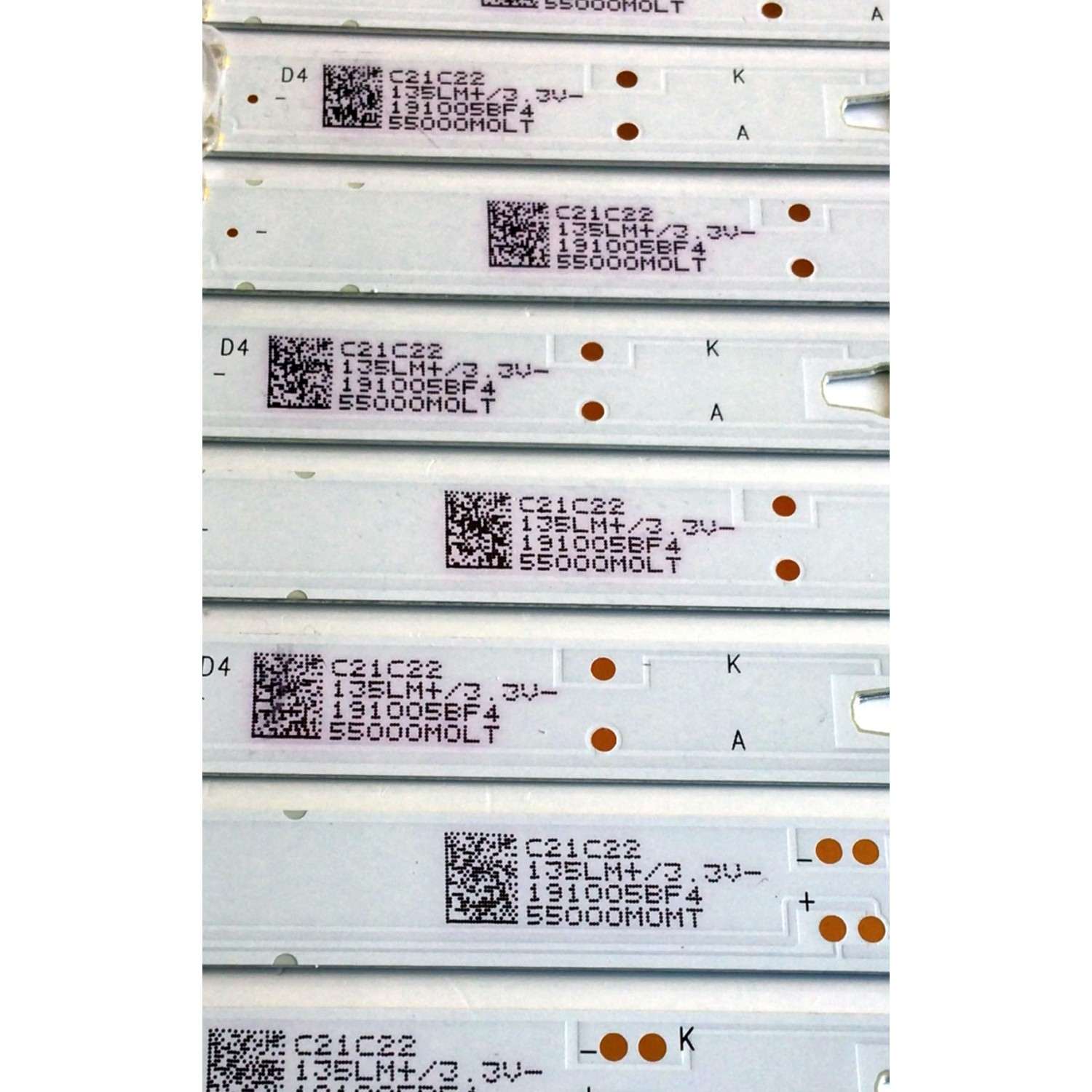 KIT DE LED'S PARA TV WESTINGHOUSE / ONN·ROKU TV (10 PIEZAS) / NUMERO DE PARTE LED55D05A-ZC29AG-02T / LED55D05B-ZC29AG-02T / 30355005214T / 30355005215T / 55000M0LT / PANEL LC546PU2L / MODELOS WR55UT4009 / WR55UX4019 / 100012586 (55 PULGADAS) - Imagen 2