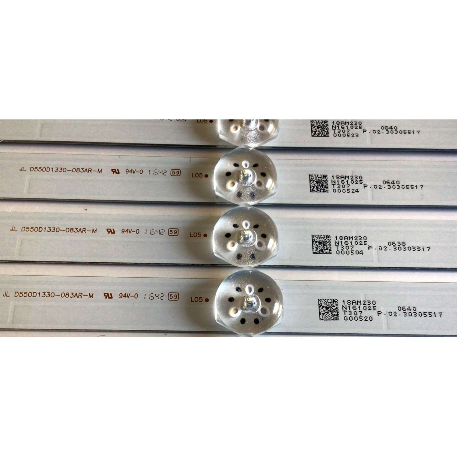 KIT DE LED'S PARA TV KONCHRIS (10 PIEZAS) / NUMERO DE PARTE JL.D550D1330 / JL.D550D1330-083AR-M / JL.D550D1330-083AL-M / 18AM230 / N161025 / P.02. 30305516 / P.02. 30305517 / PANEL LSC550FN18 / MODELO CME55N99 - Imagen 4