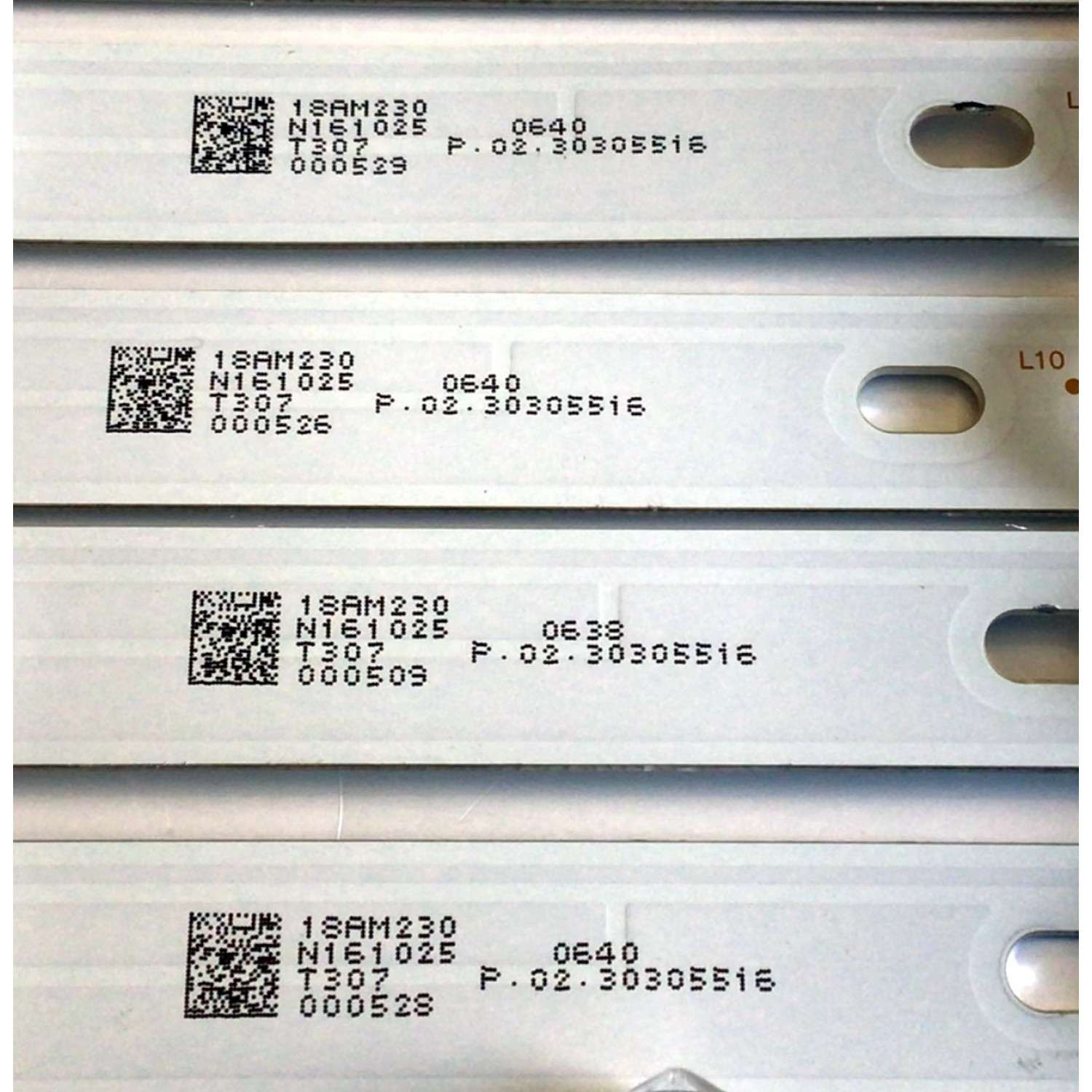 KIT DE LED'S PARA TV KONCHRIS (10 PIEZAS) / NUMERO DE PARTE JL.D550D1330 / JL.D550D1330-083AR-M / JL.D550D1330-083AL-M / 18AM230 / N161025 / P.02. 30305516 / P.02. 30305517 / PANEL LSC550FN18 / MODELO CME55N99 - Imagen 2