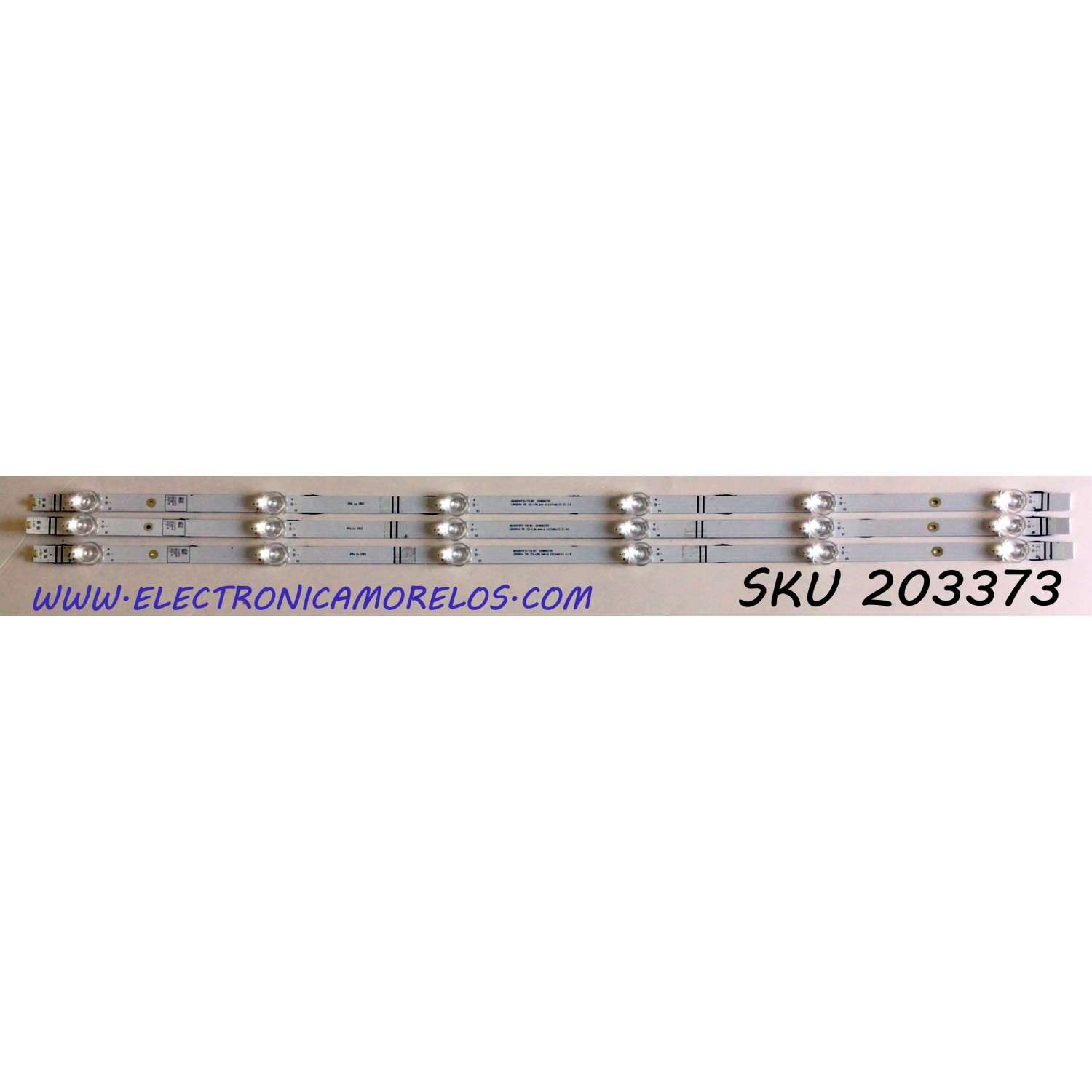 KIT DE LED'S PARA TV HISENSE (3 PIEZAS) / NUMERO DE PARTE 1214974 / LB4004A V0 / LB4004A / HD400V1F31-TXL1K1 / 201906701 / PANEL HD400VF31-TXL1/K1/S0/GM/ROH / MODELO 40H4030F1
