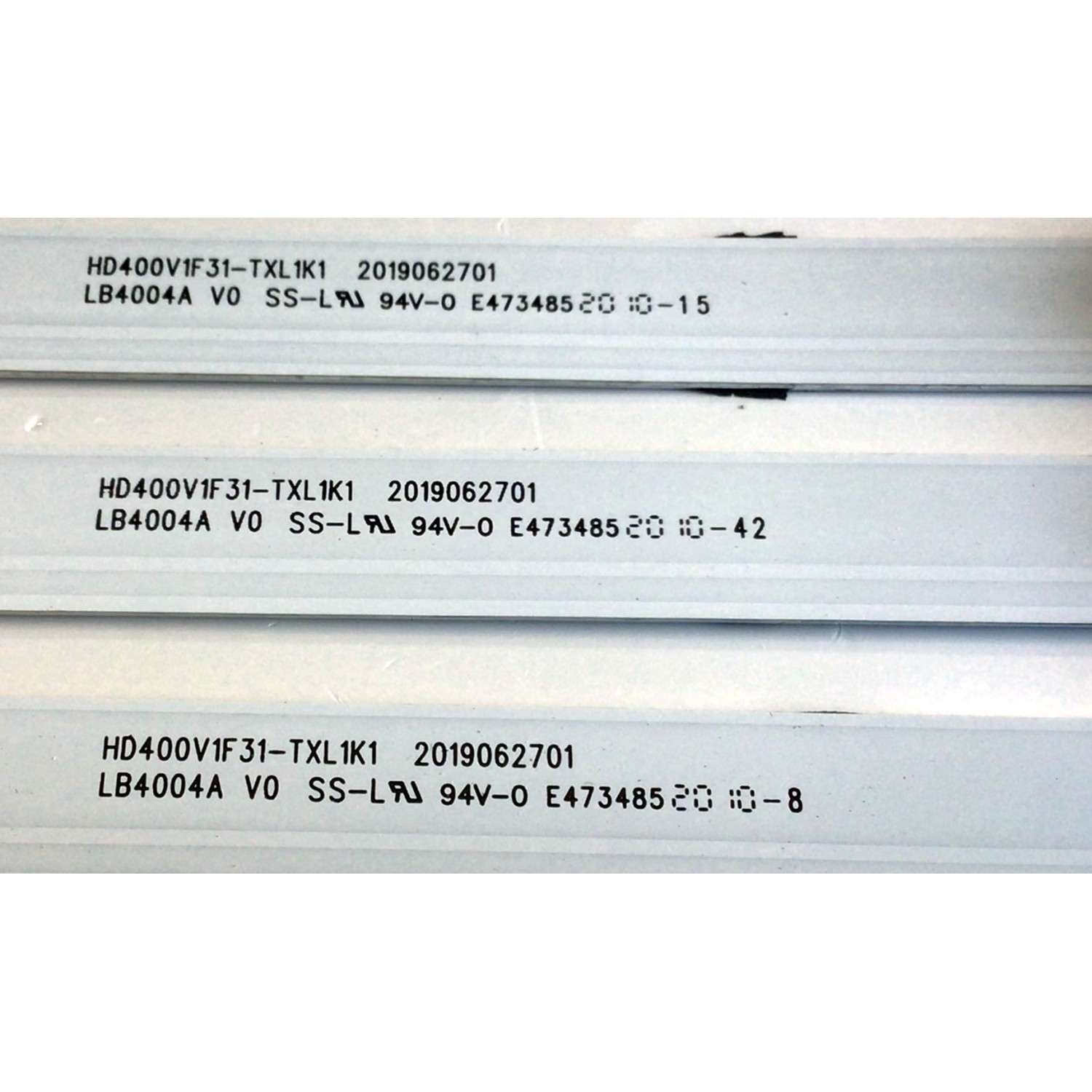 KIT DE LED'S PARA TV HISENSE (3 PIEZAS) / NUMERO DE PARTE 1214974 / LB4004A V0 / LB4004A / HD400V1F31-TXL1K1 / 201906701 / PANEL HD400VF31-TXL1/K1/S0/GM/ROH / MODELO 40H4030F1 - Imagen 3