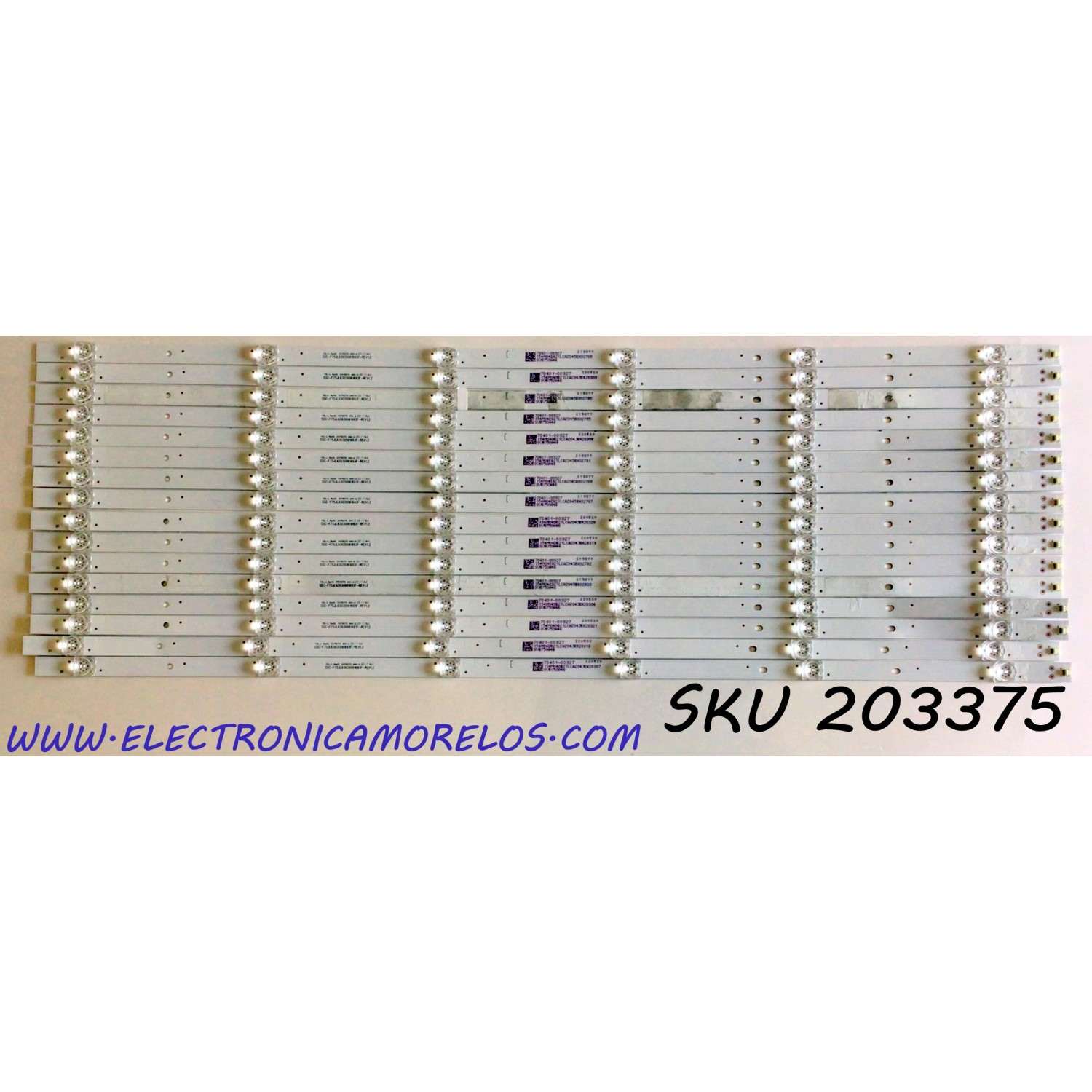 KIT DE LED'S PARA TV VIZIO (16 PIEZAS) / NUMERO DE PARTE SSC-F75JL63030061693F / SSC-F75JL63030061693F-REV1.2 / SVB750A46 / PANEL BOEI750WQ1-H / MODELOS V755-G4 / V755-G4 LBNFQQBW / V755-H4