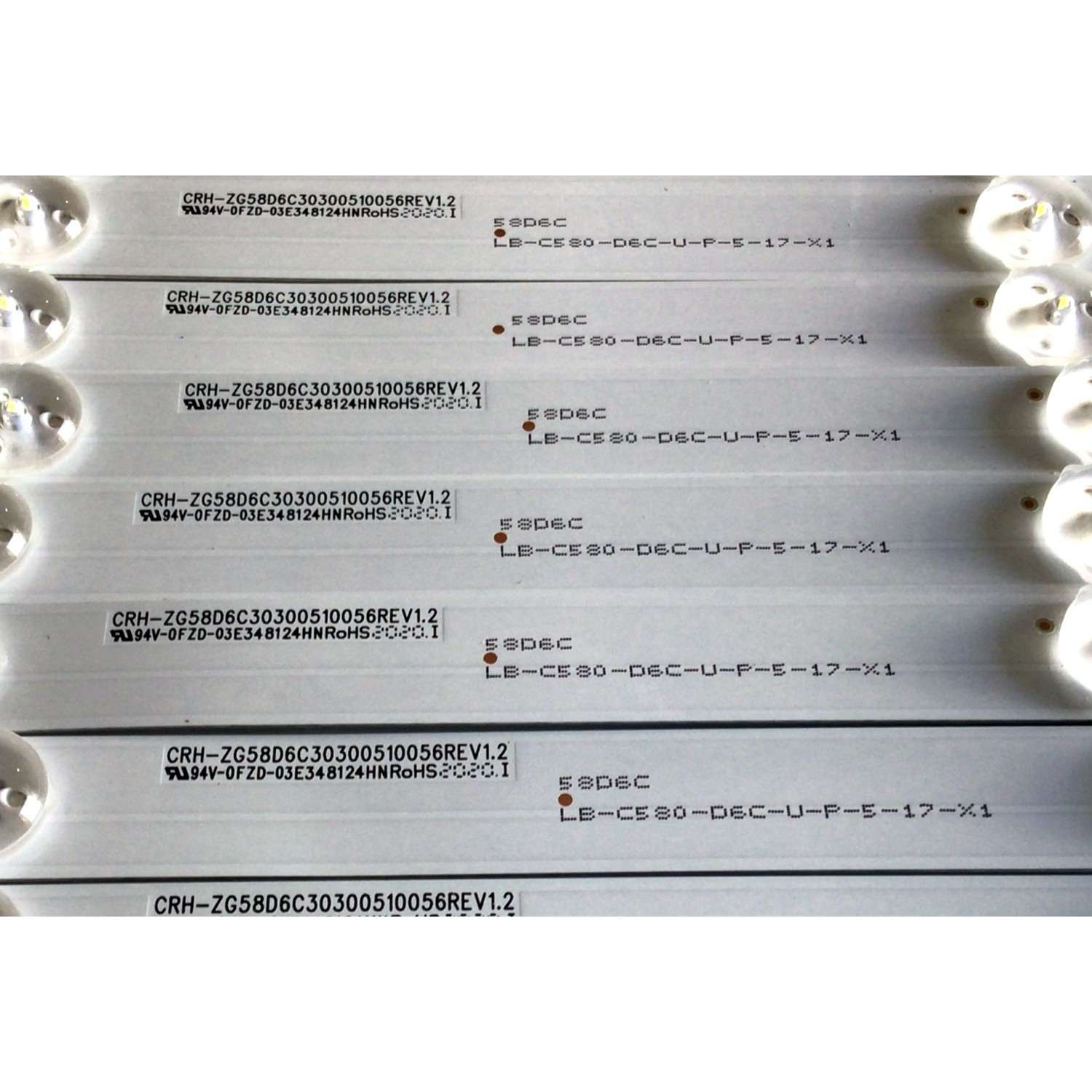 KIT DE LED'S PARA TV ONN·ROKU TV (10 PIEZAS) / NUMERO DE PARTE ZG58D6C30300510056 / CRH-ZG58D6C30300510056REV1.2 / LB-C580-D6C-U-P-5-17-X1 / 58D6C / B200522AGC / Y174-L06-HA-2 / PANEL C580Y19-D6 / MODELO 100018971 (58) - Imagen 2