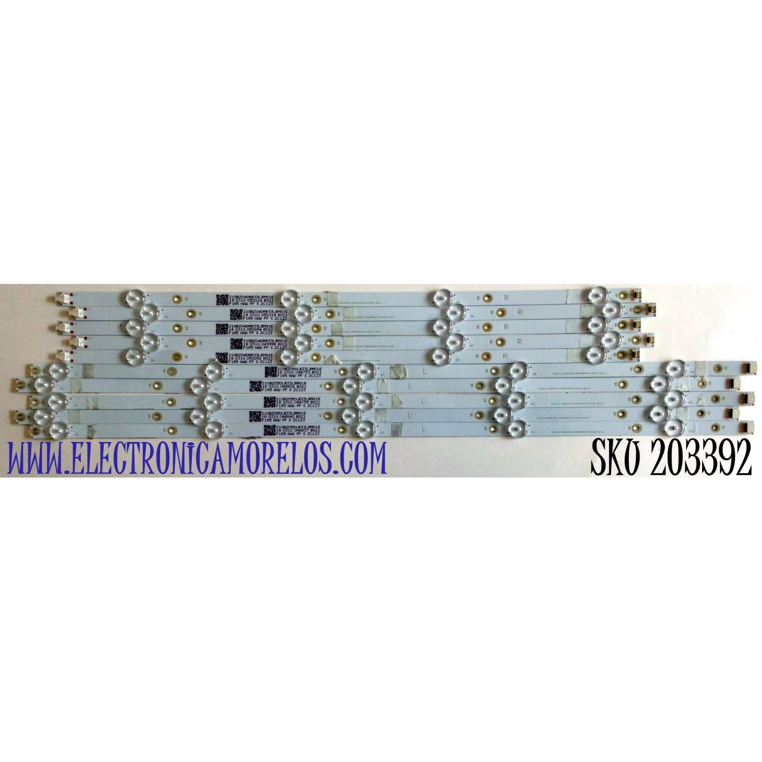 KIT DE LED'S PARA TV ELEMENT ROKU (10 PIEZAS) / NUMERO DE PARTE LBM550M0501 / LBM550M0401 / LBM550M0501-PJ-4(L)(0)  / LBM550M0401-PK-4(R)(0) / 210BZ05DLB33LBM01E / F185 NAD PF S ZC123 / PANEL TPT550F2-PU2L01 / MODELOS E4SW5518RAU / E4SW5518