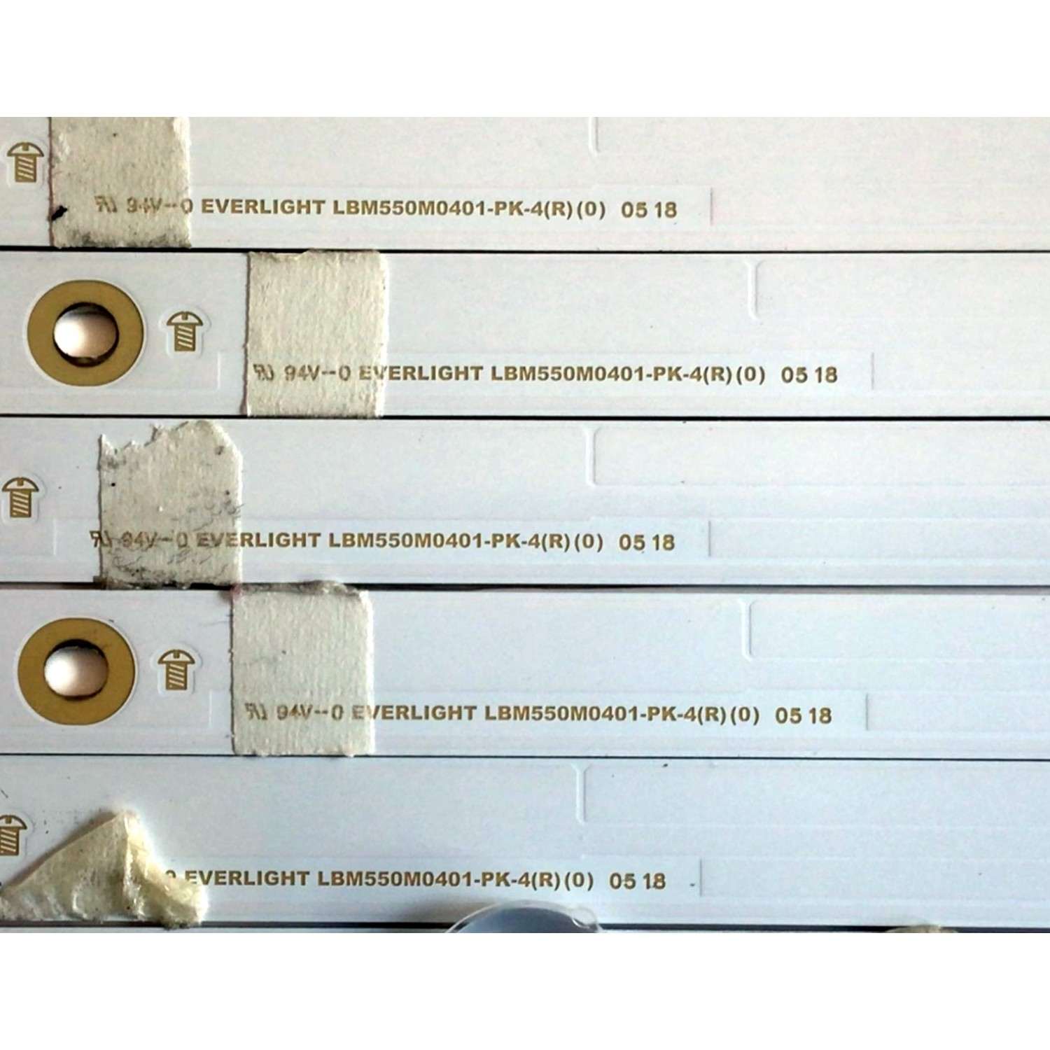 KIT DE LED'S PARA TV ELEMENT ROKU (10 PIEZAS) / NUMERO DE PARTE LBM550M0501 / LBM550M0401 / LBM550M0501-PJ-4(L)(0)  / LBM550M0401-PK-4(R)(0) / 210BZ05DLB33LBM01E / F185 NAD PF S ZC123 / PANEL TPT550F2-PU2L01 / MODELOS E4SW5518RAU / E4SW5518 - Imagen 3