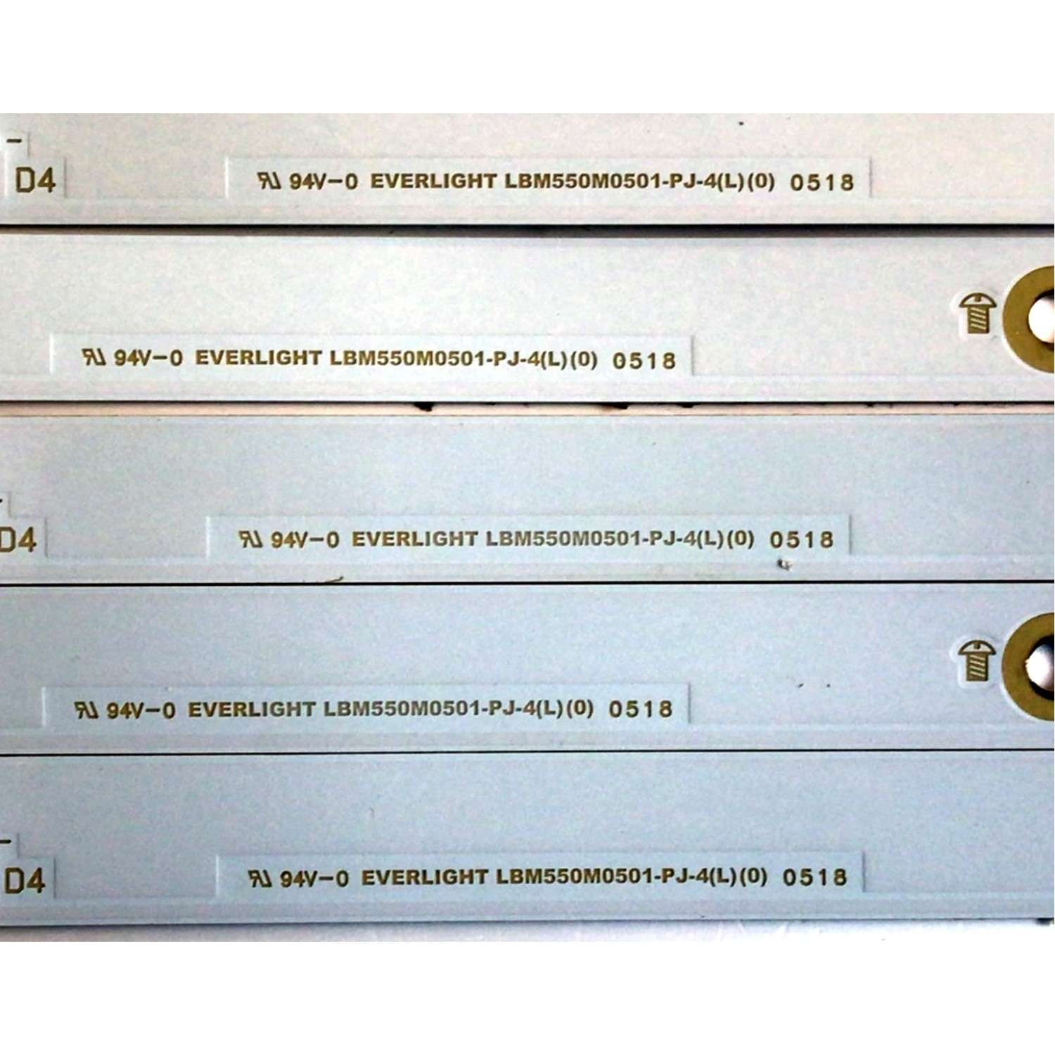 KIT DE LED'S PARA TV ELEMENT ROKU (10 PIEZAS) / NUMERO DE PARTE LBM550M0501 / LBM550M0401 / LBM550M0501-PJ-4(L)(0)  / LBM550M0401-PK-4(R)(0) / 210BZ05DLB33LBM01E / F185 NAD PF S ZC123 / PANEL TPT550F2-PU2L01 / MODELOS E4SW5518RAU / E4SW5518 - Imagen 4