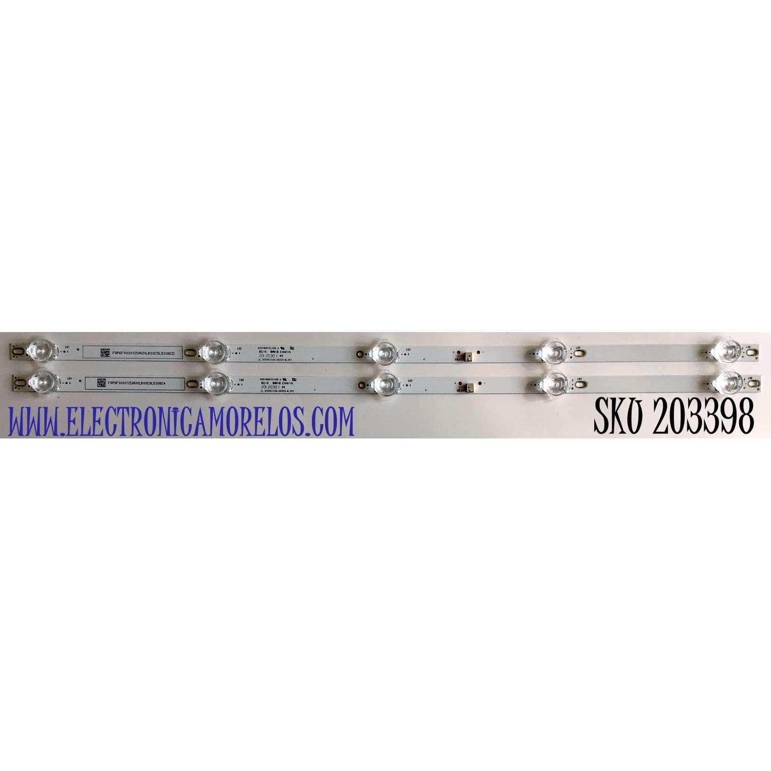 KIT DE LED'S PARA TV VIZIO (2 PIEZAS) / NUMERO DE PARTE JL.D32051330-202ES-M / JL.D32051330-202ES-M_V01 / PANEL V320BJ8-D08 REV.C1 / MODELO D32H-G9